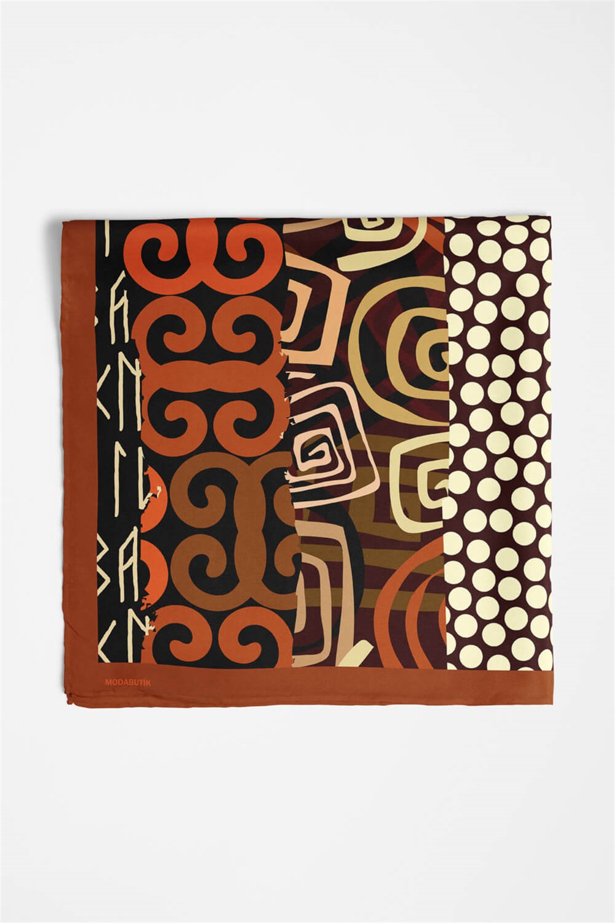Violla E96 Kadın Etnik Desenli Bandana 50x50 DG0253-22