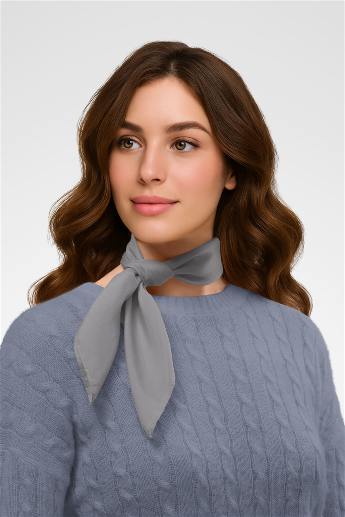 Şifon Gri Bandana