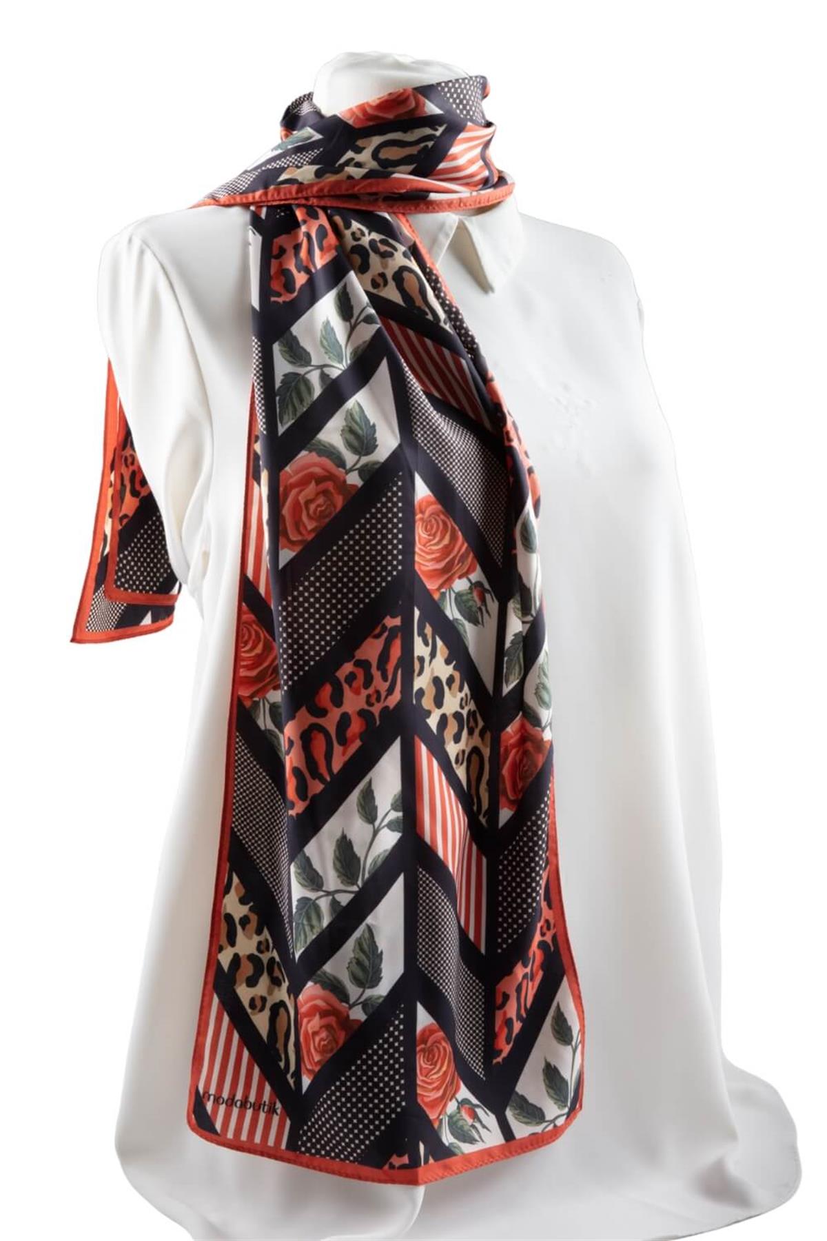 Modabutik Gül Desenli Kadın Fular