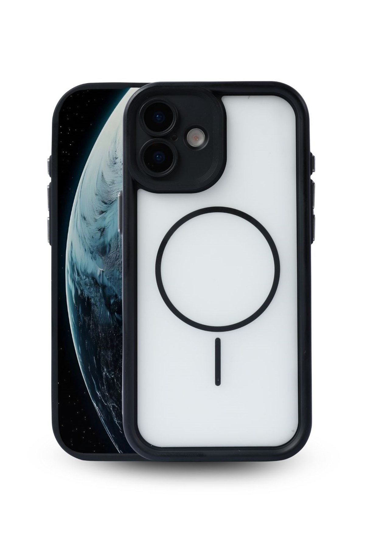 iPhone 16 Plus Kılıf – Kamera Korumalı – MagSafe Uyumlu – Siyah Renk – Mat Silikon Telefon Kılıfı
