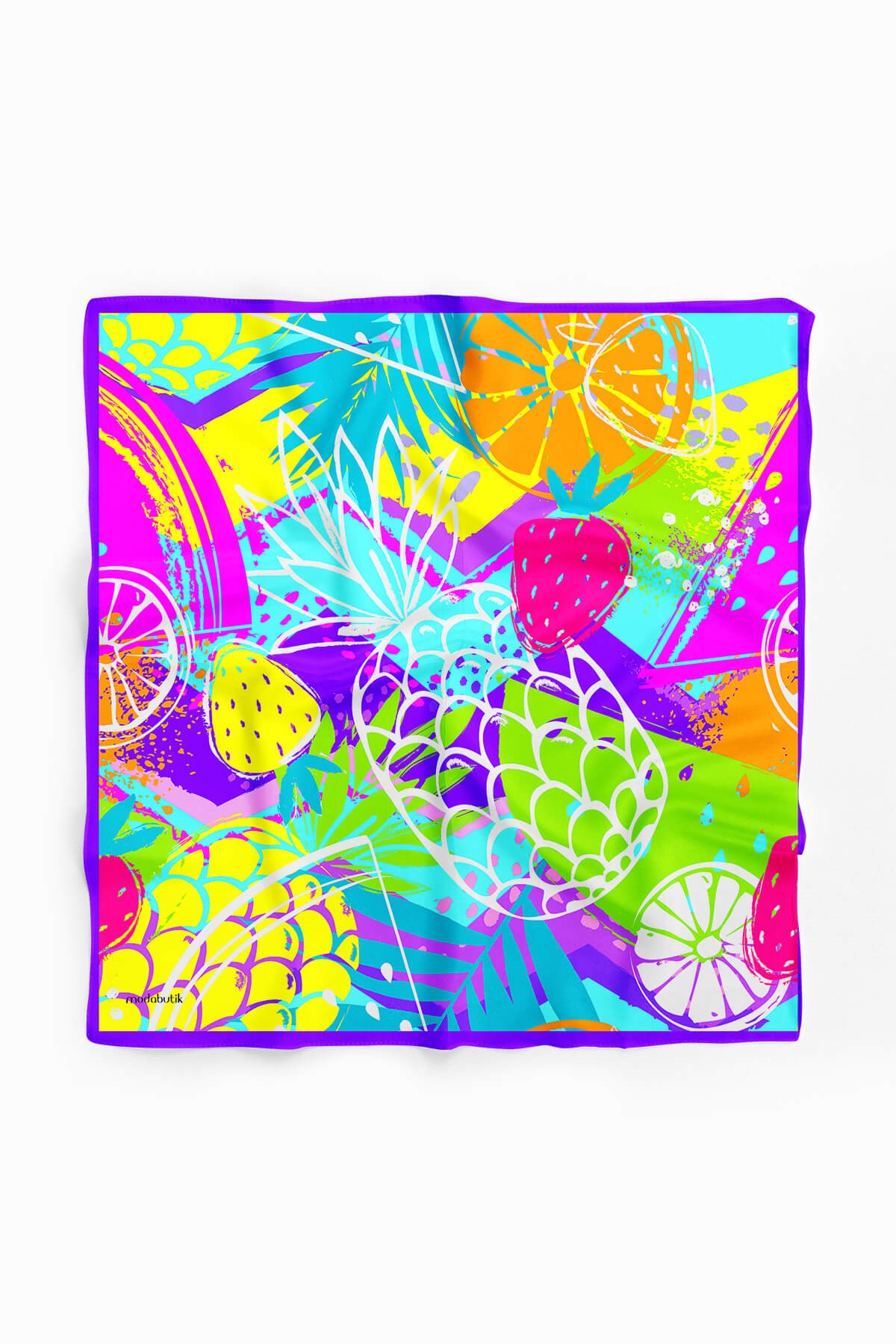 G98 Violla Meyve Desenli Bandana