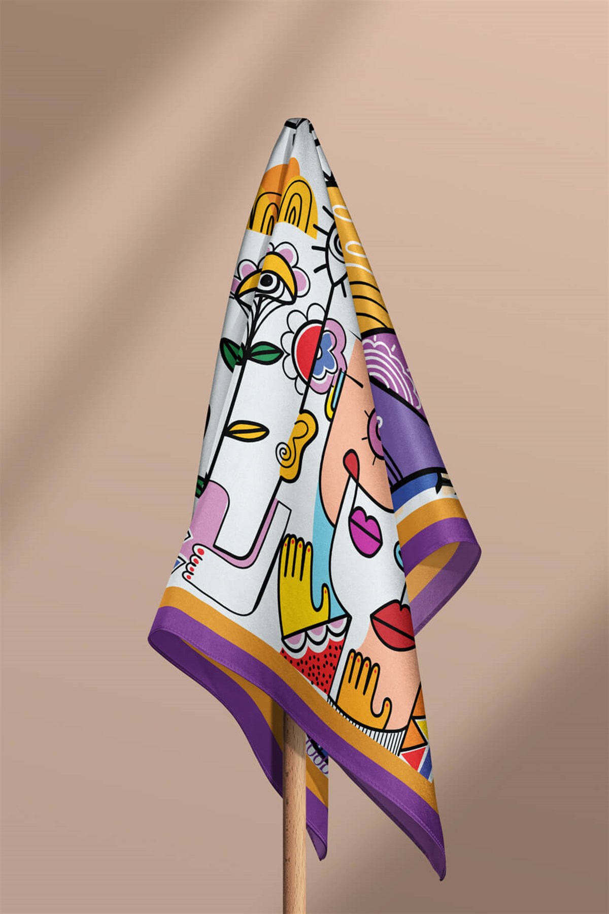 Violla Kübizm Desenli Bandana