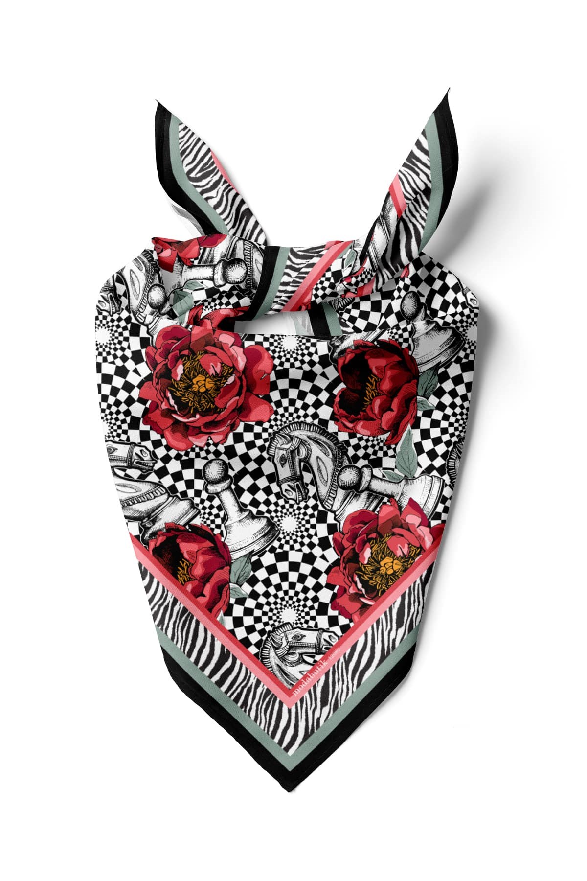 Violla C76 CHECK HORSE  TASARIMLI BANDANA DG12082