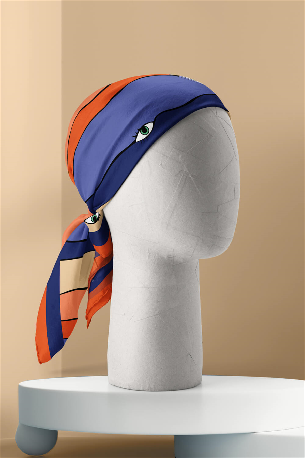 A12 Modabutik Göz Desenli Bandana