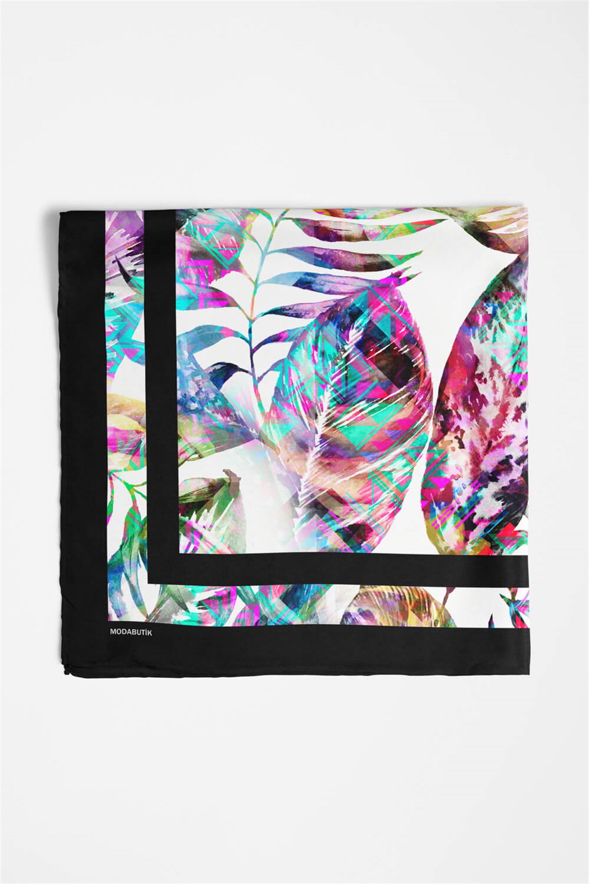 Violla D115 Kadın Garden Desenli Bandana 50x50 Mor DG0225-22