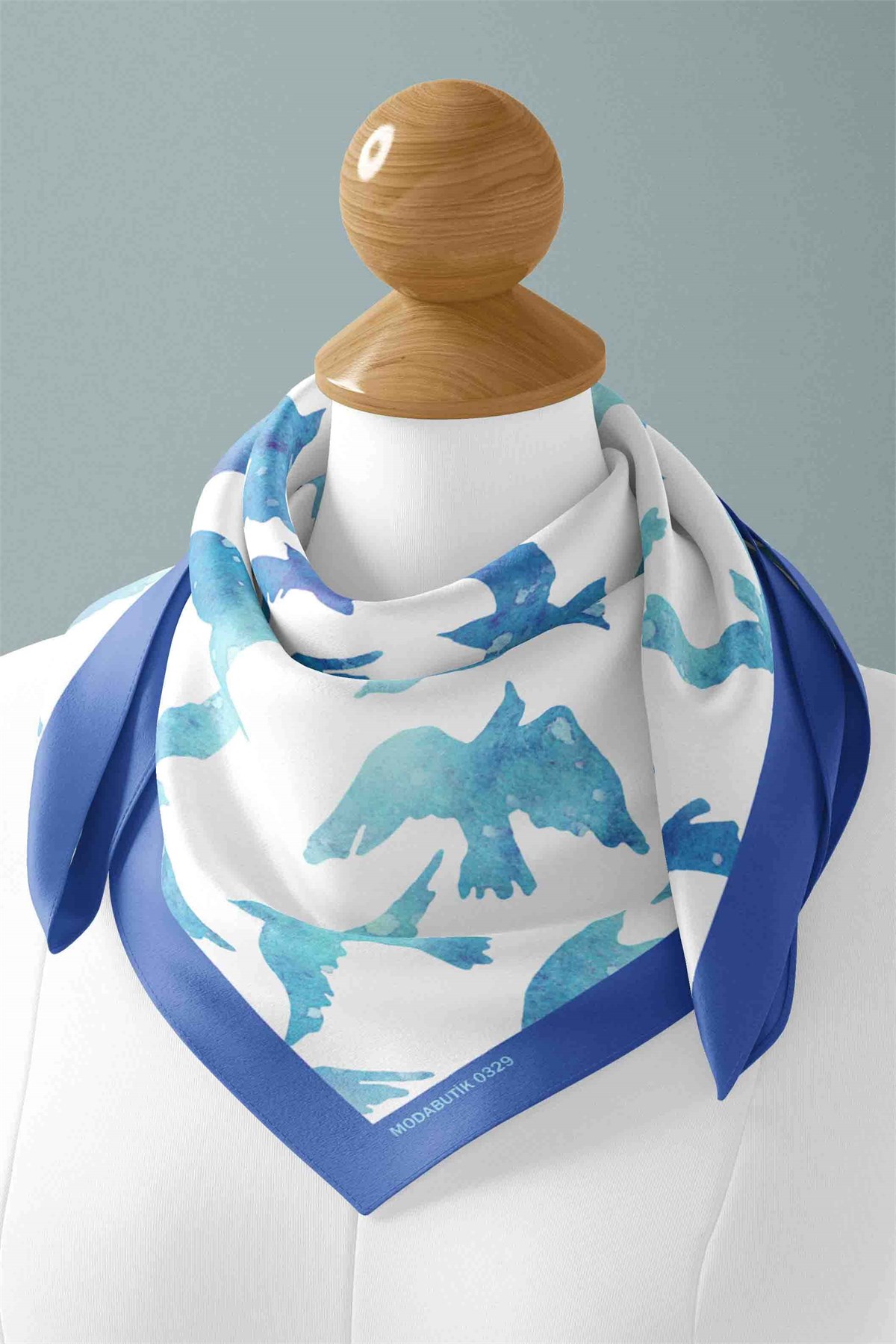 Kuş Desenli Bandana