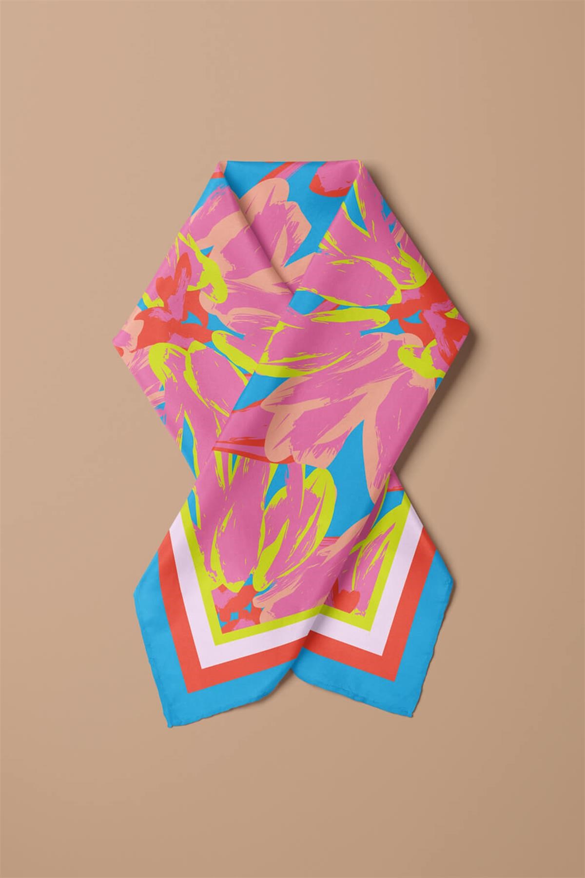 Violla WATERCOLOR FLORAL TASARIM BANDANA