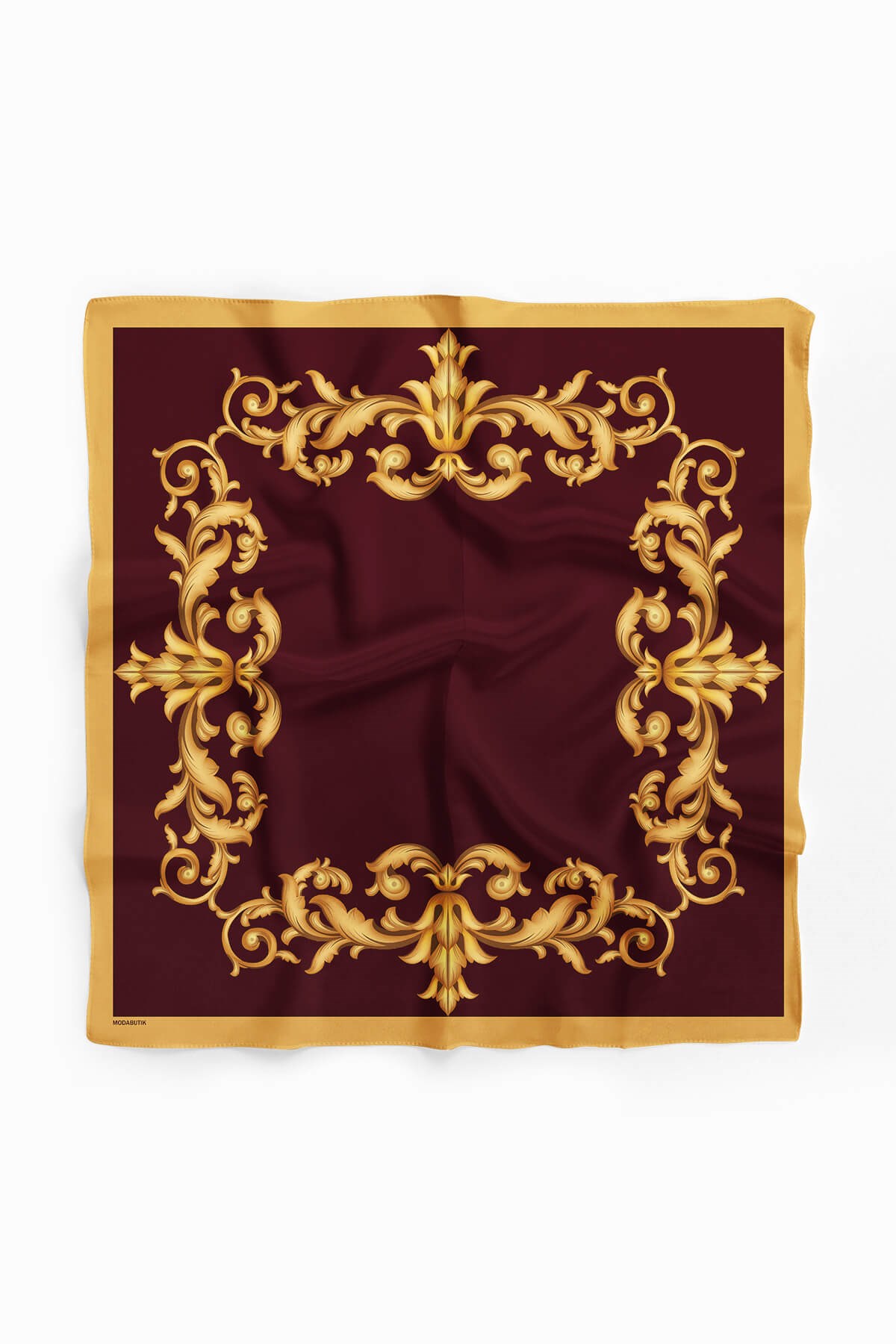 Violla C81 Kadın Kırmızı Sarı Sultan Desenli 50x50 Bandana HYL DG0822-22