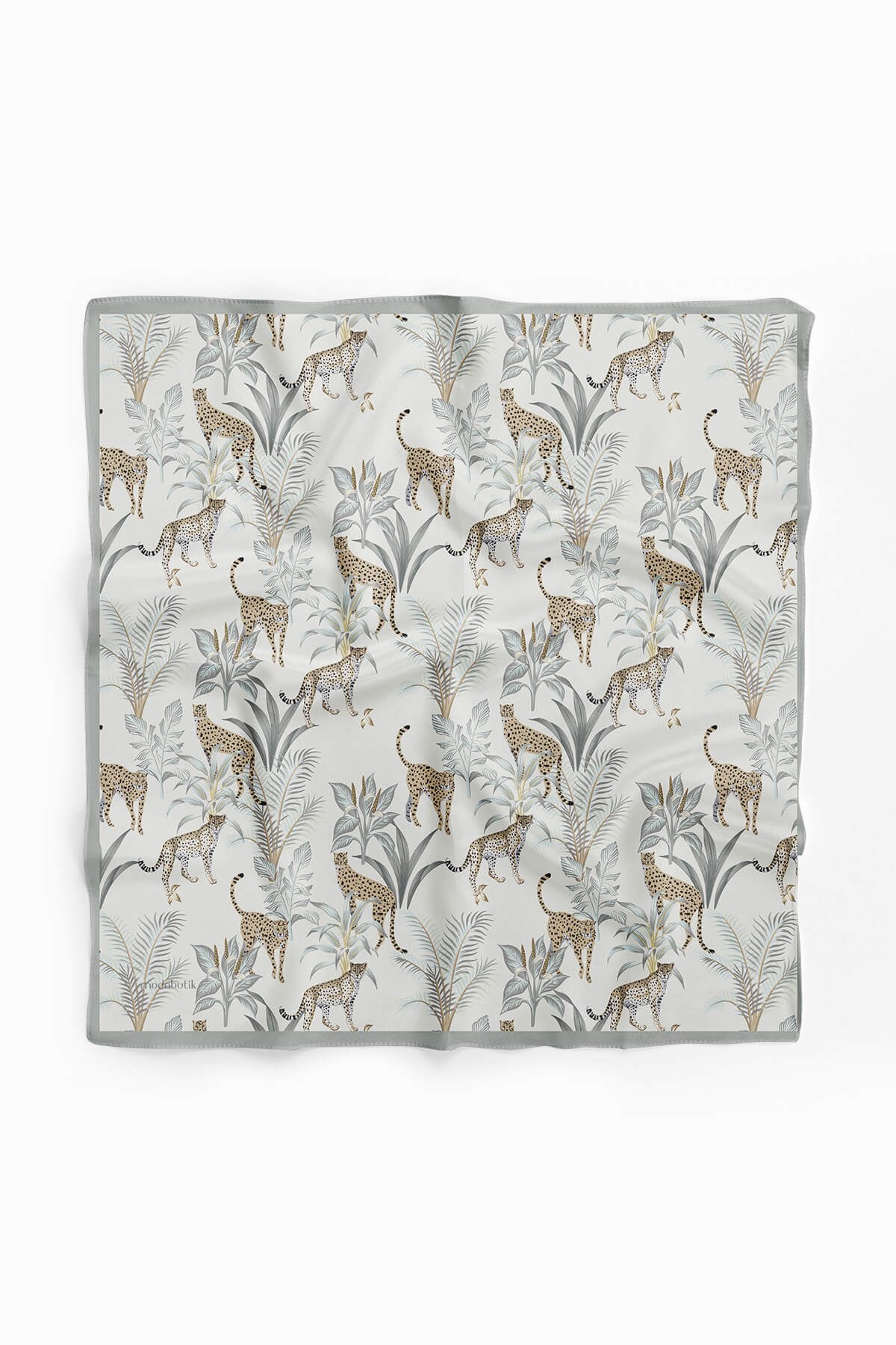 F110 Violla Leopar Hayvanı Desenli Bandana