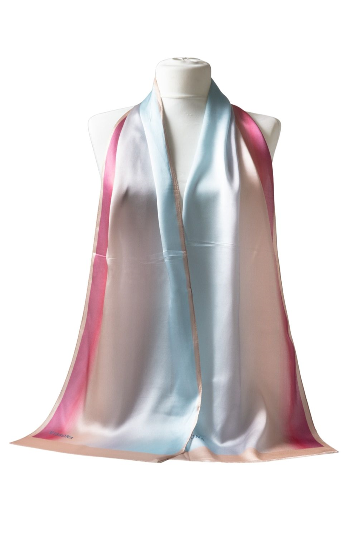 SATEN İPEK DEGRADELİ FULAR 30X170