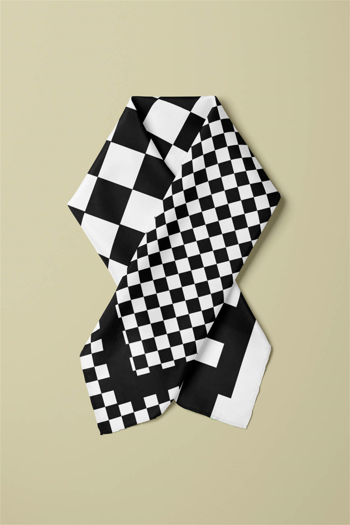 C119 Modabutik Köpek Bandanası Siyah Beyaz