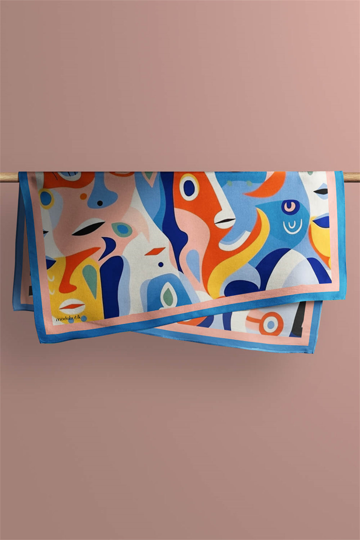 A66 Modabutik Portre Desenli Bandana