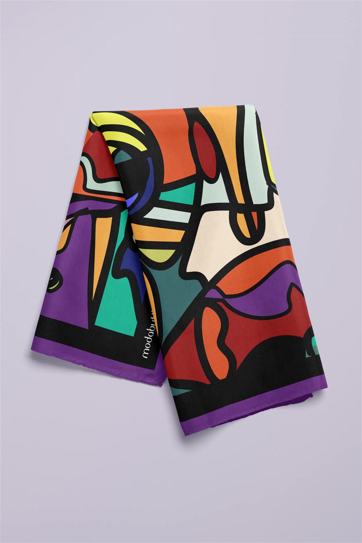 D90 Modabutik Kübizm Desenli Bandana