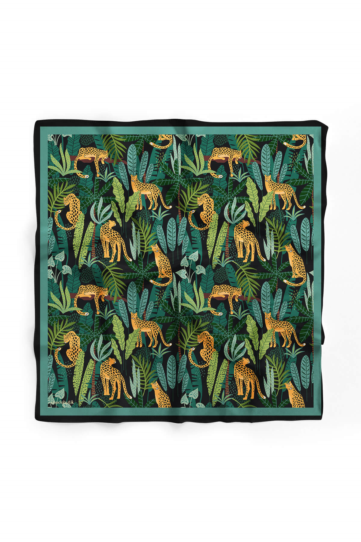 Modabutik Tropik Leopar Desenli Bandana A1