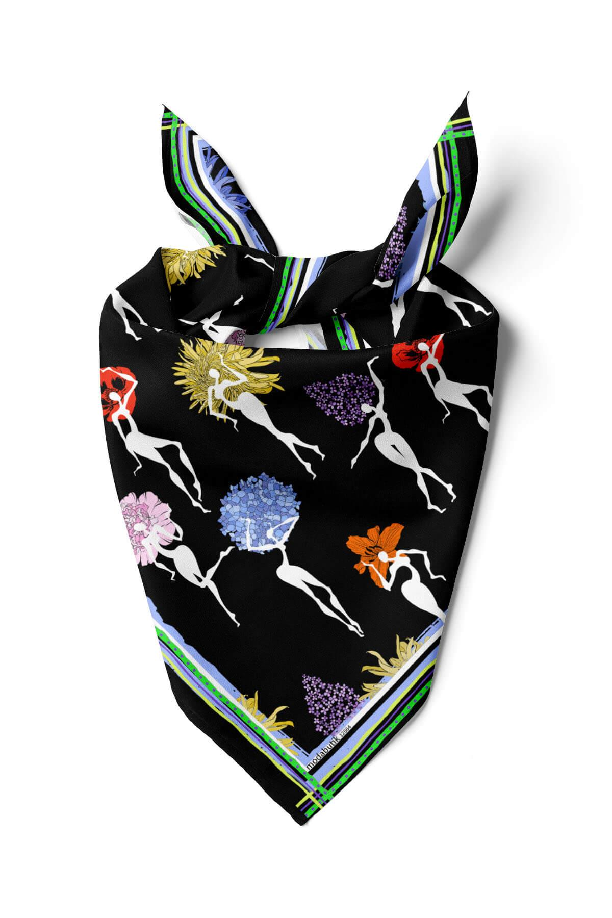 E118 DANCİNG FLOWER GİRLS BANDANA