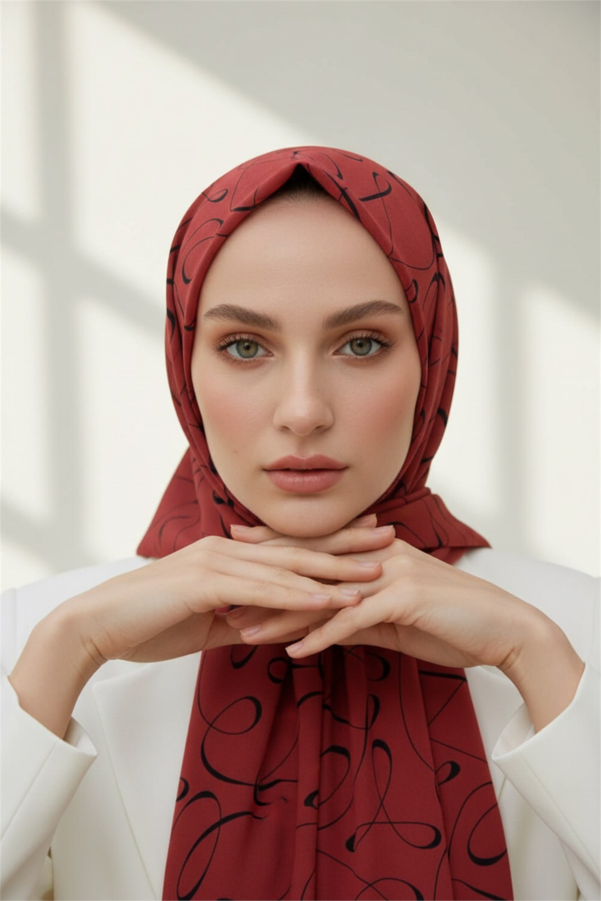 KREP DALGALI DESENLİ 75X195 KIRIŞMAZ ŞAL