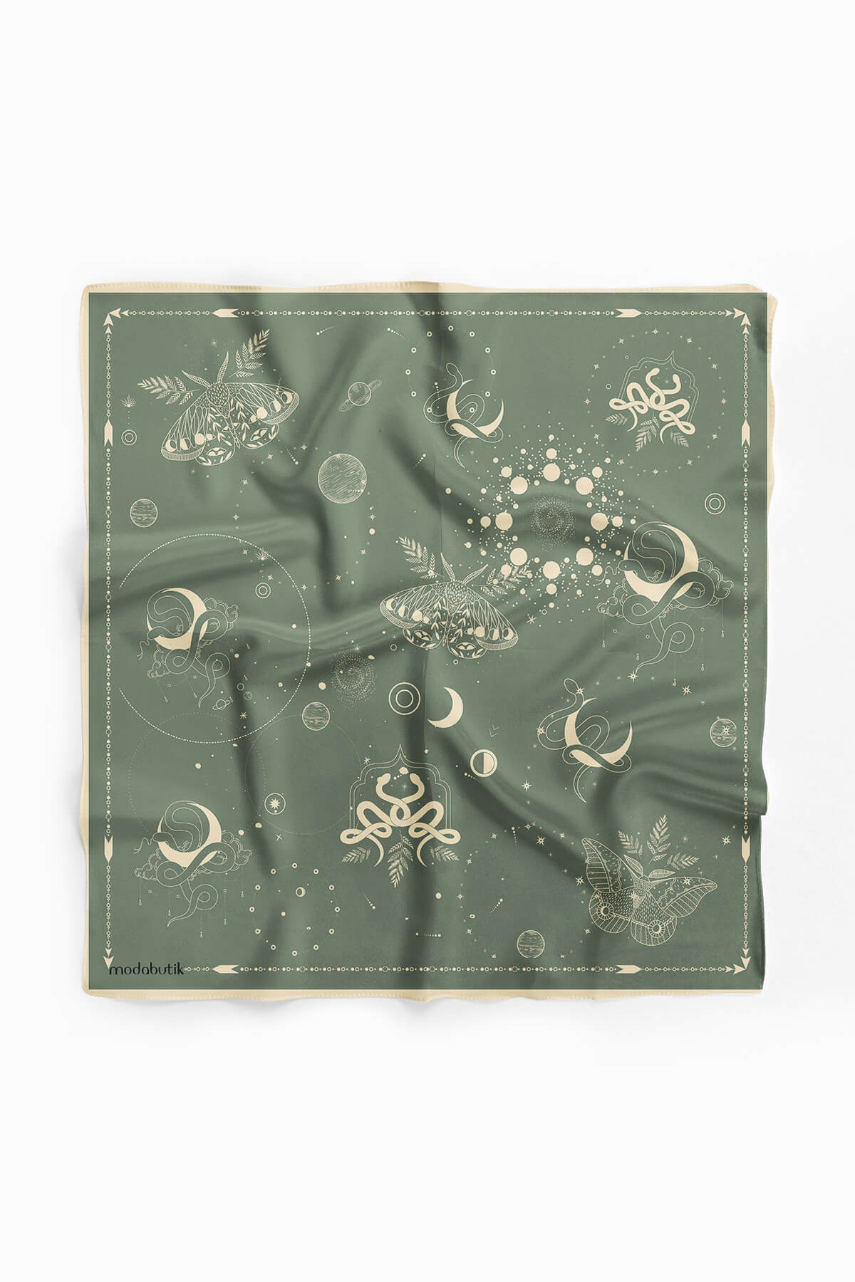 C110  Modabutik Galaksi Desenli Bandana
