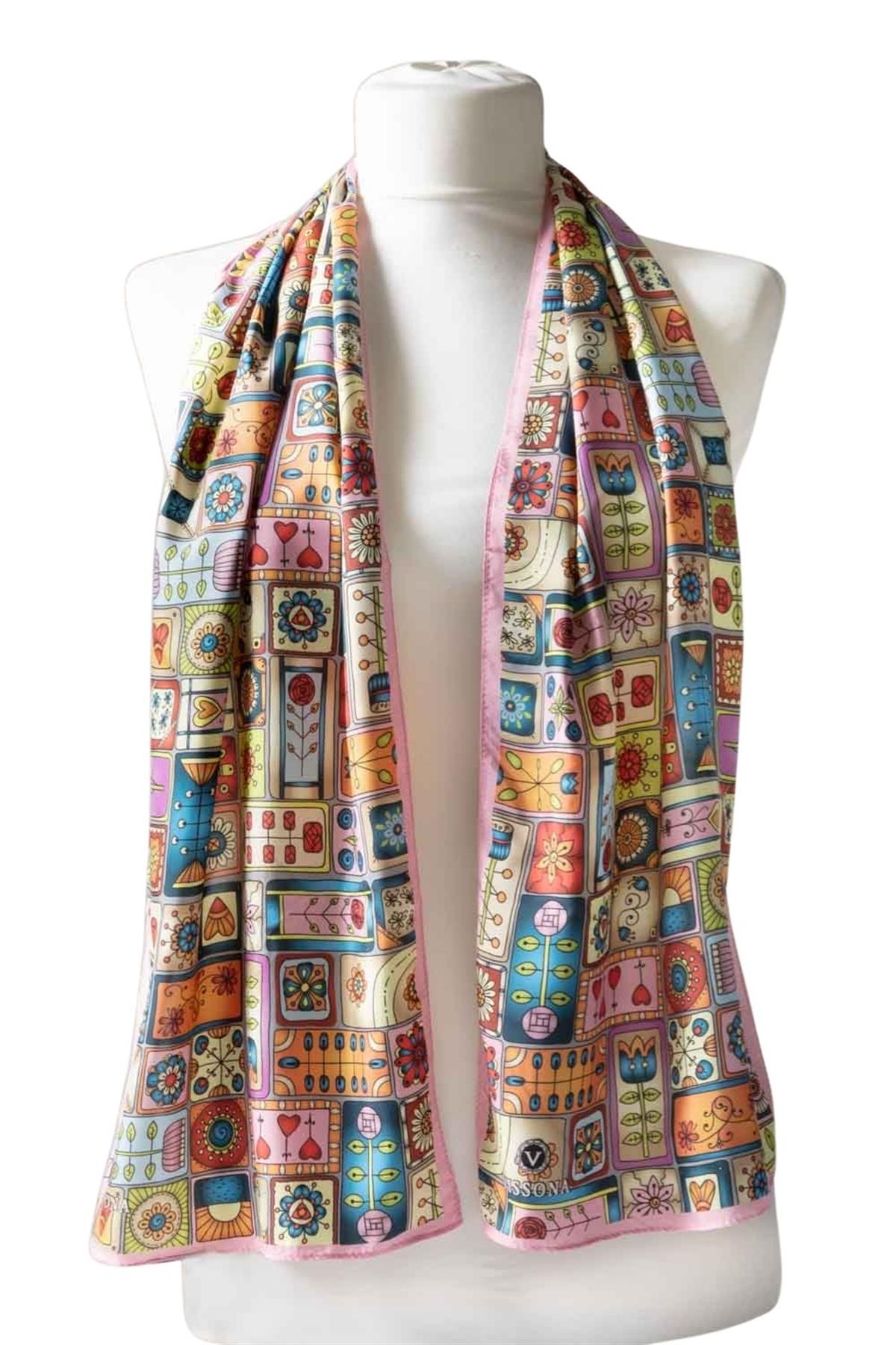 I79 Modabutik Geometrik Desenli Kadın Fular