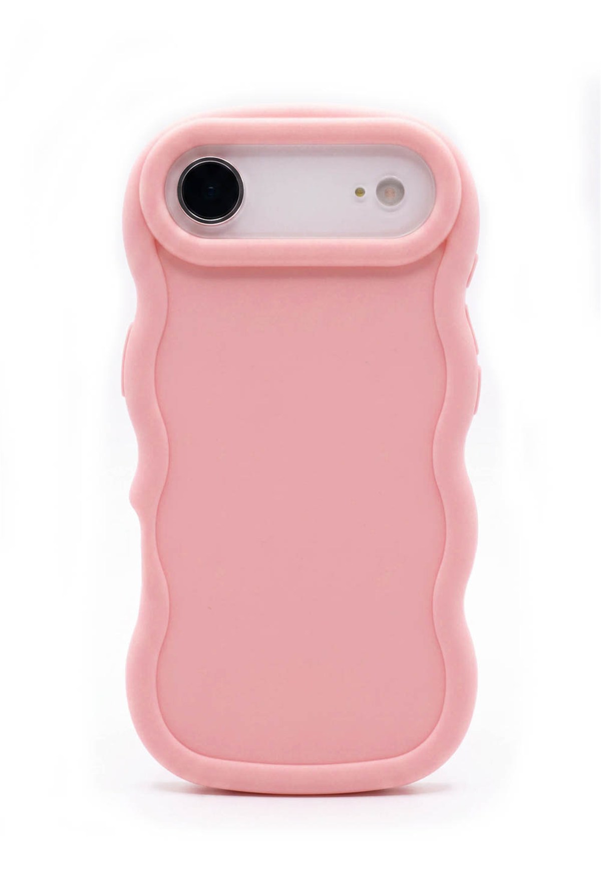 iPhone 17 Air Uyumlu Dalgalı Tasarım Kamera Korumalı Mat Silikon Telefon Kılıfı