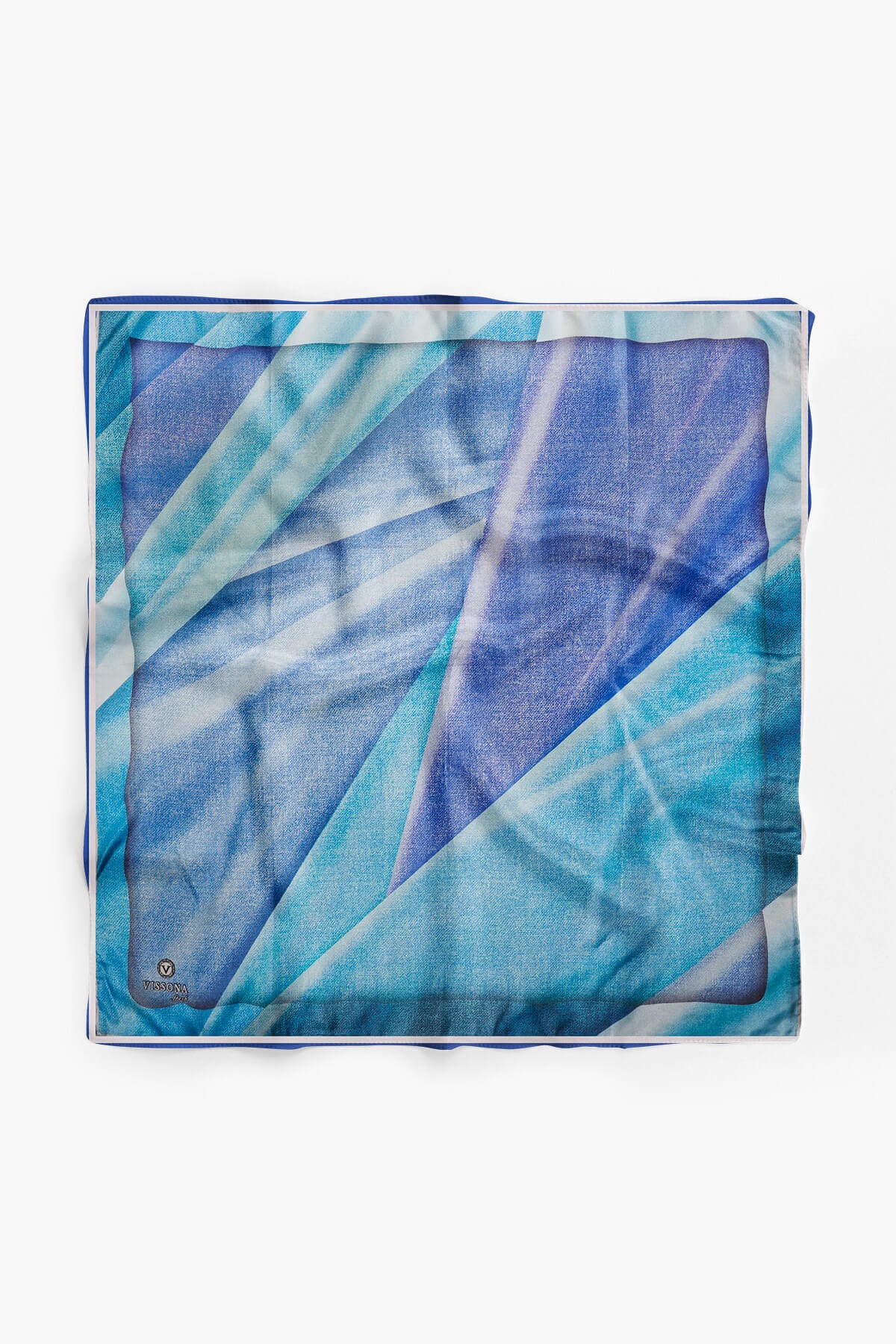 %100 İpek Kadın Desenli Bandana 80x80