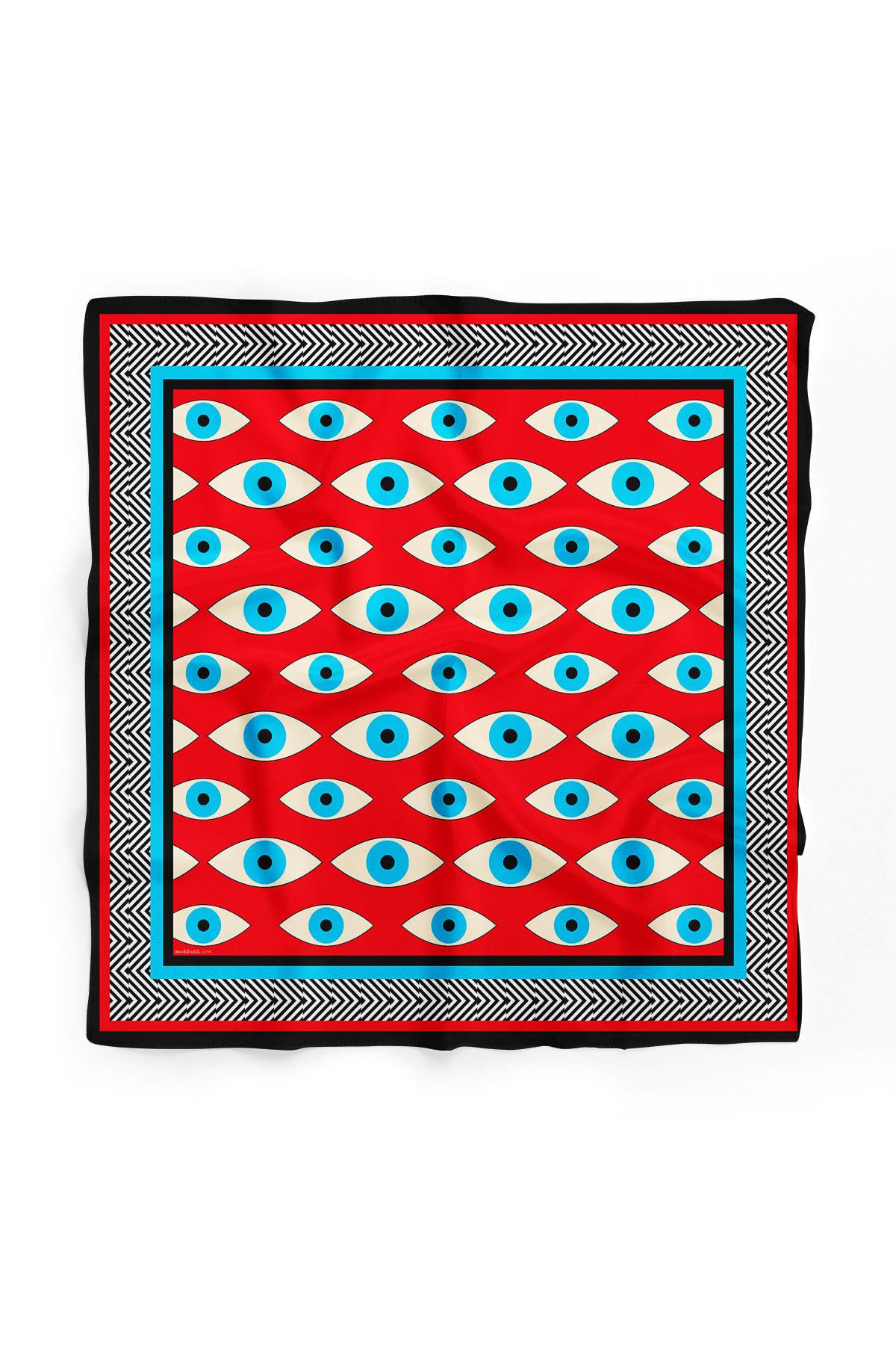 V49 EYE RED TASARIMLI BANDANA DG12394