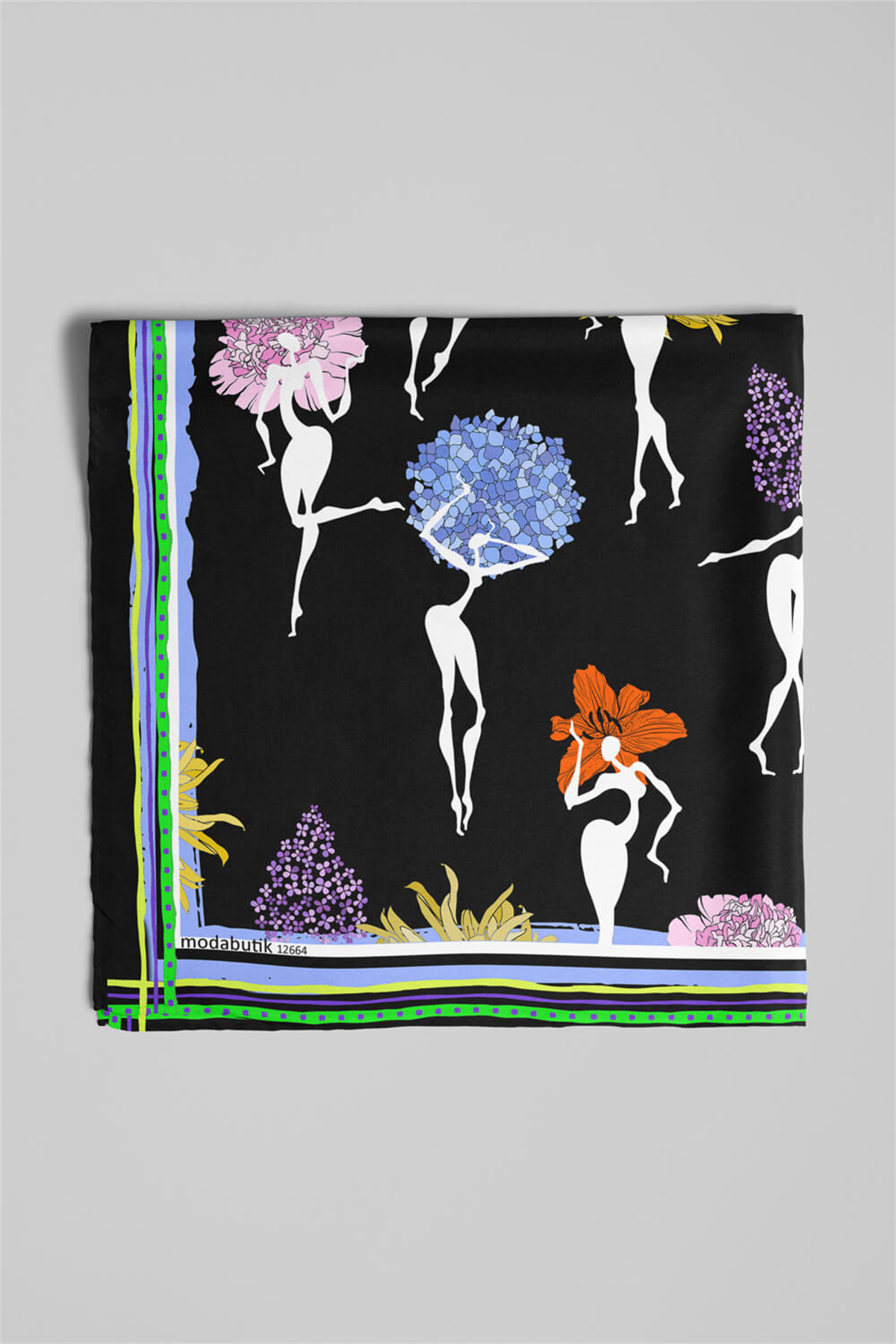 E118 DANCİNG FLOWER GİRLS BANDANA