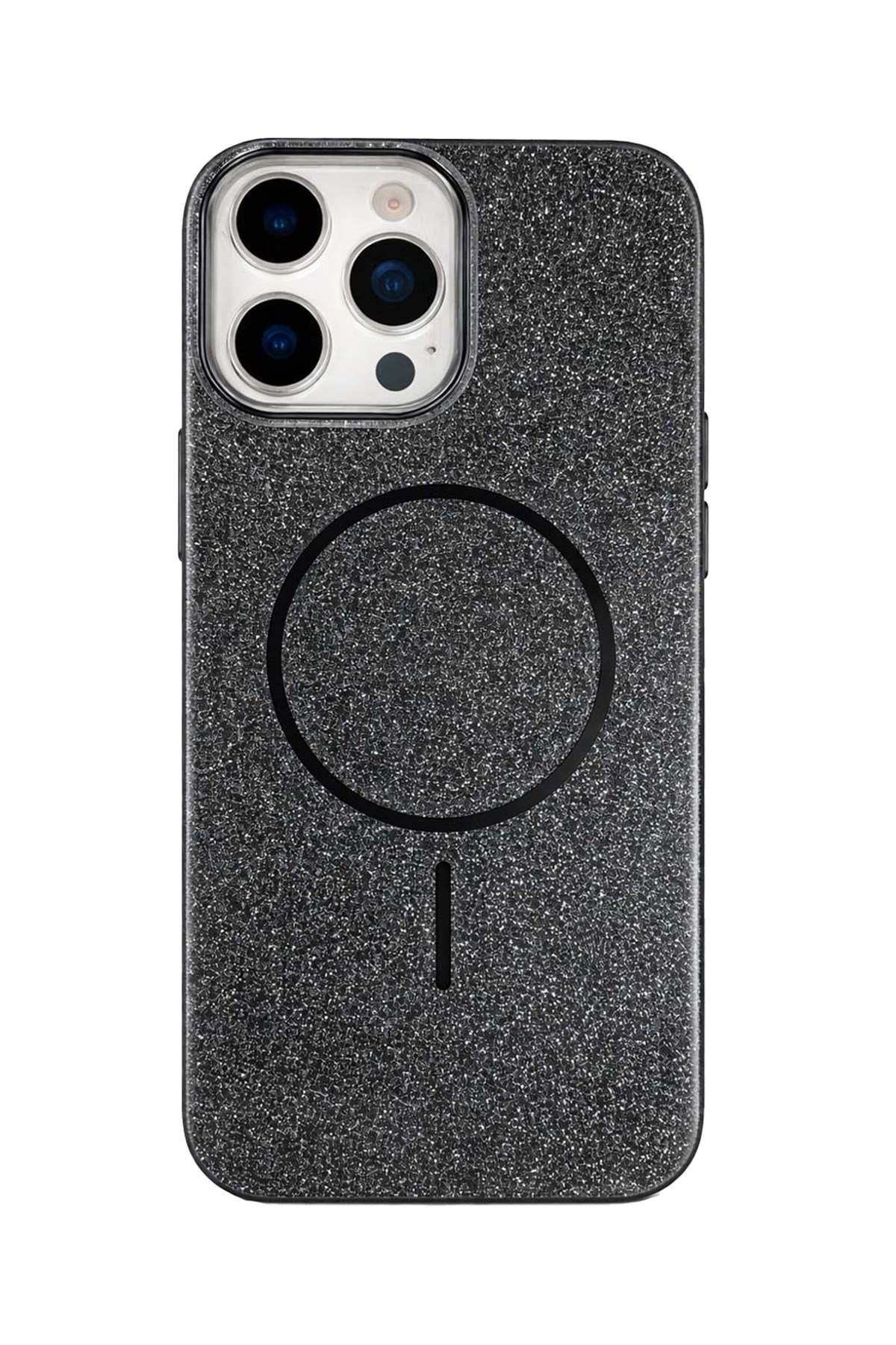 iPhone 16 Pro Kılıf – MagSafe Uyumlu – Simli Lüks Silikon Telefon Kılıfı