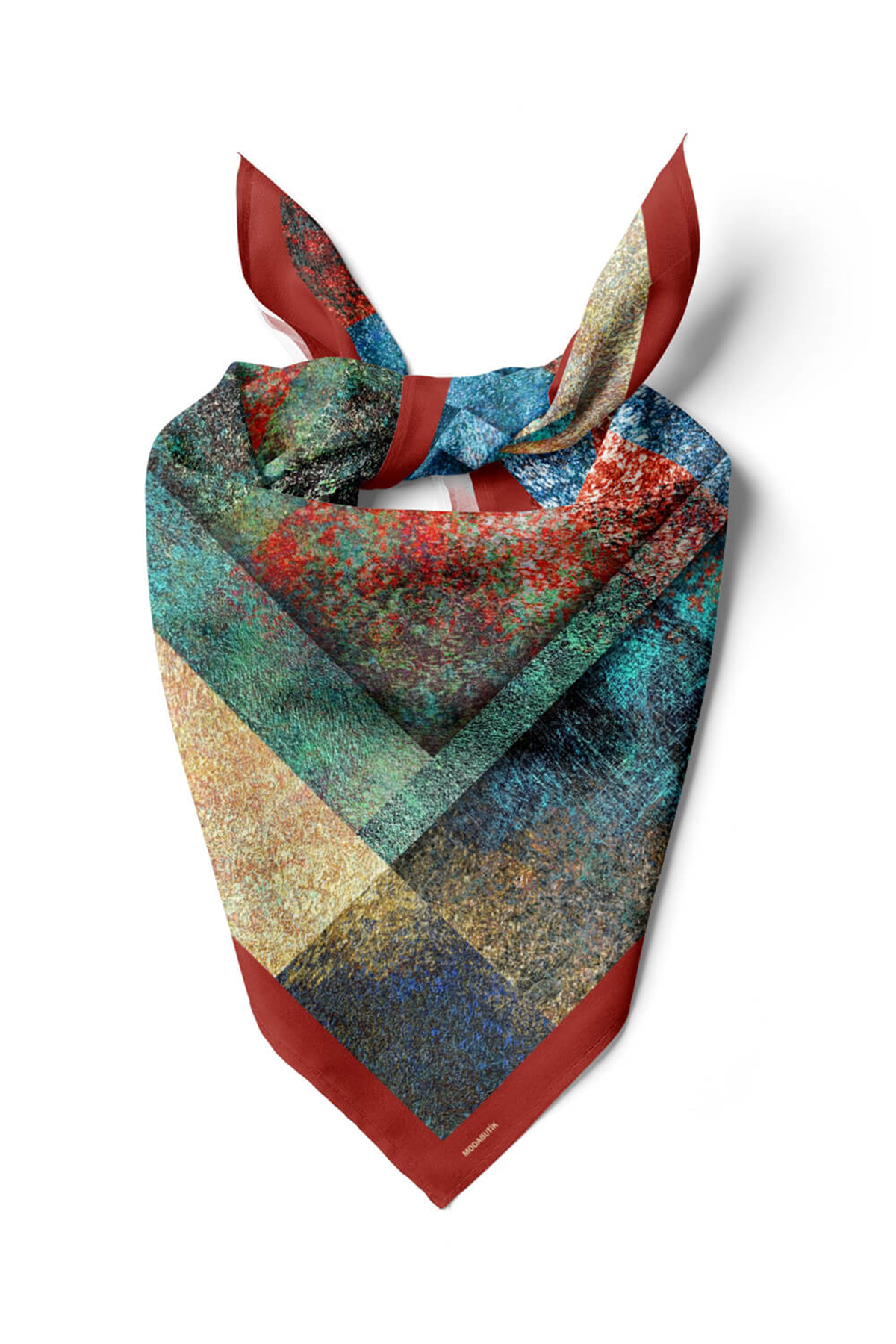 Y81 Kadın Sonbahar Desenli Bandana 50x50 DG0460-22