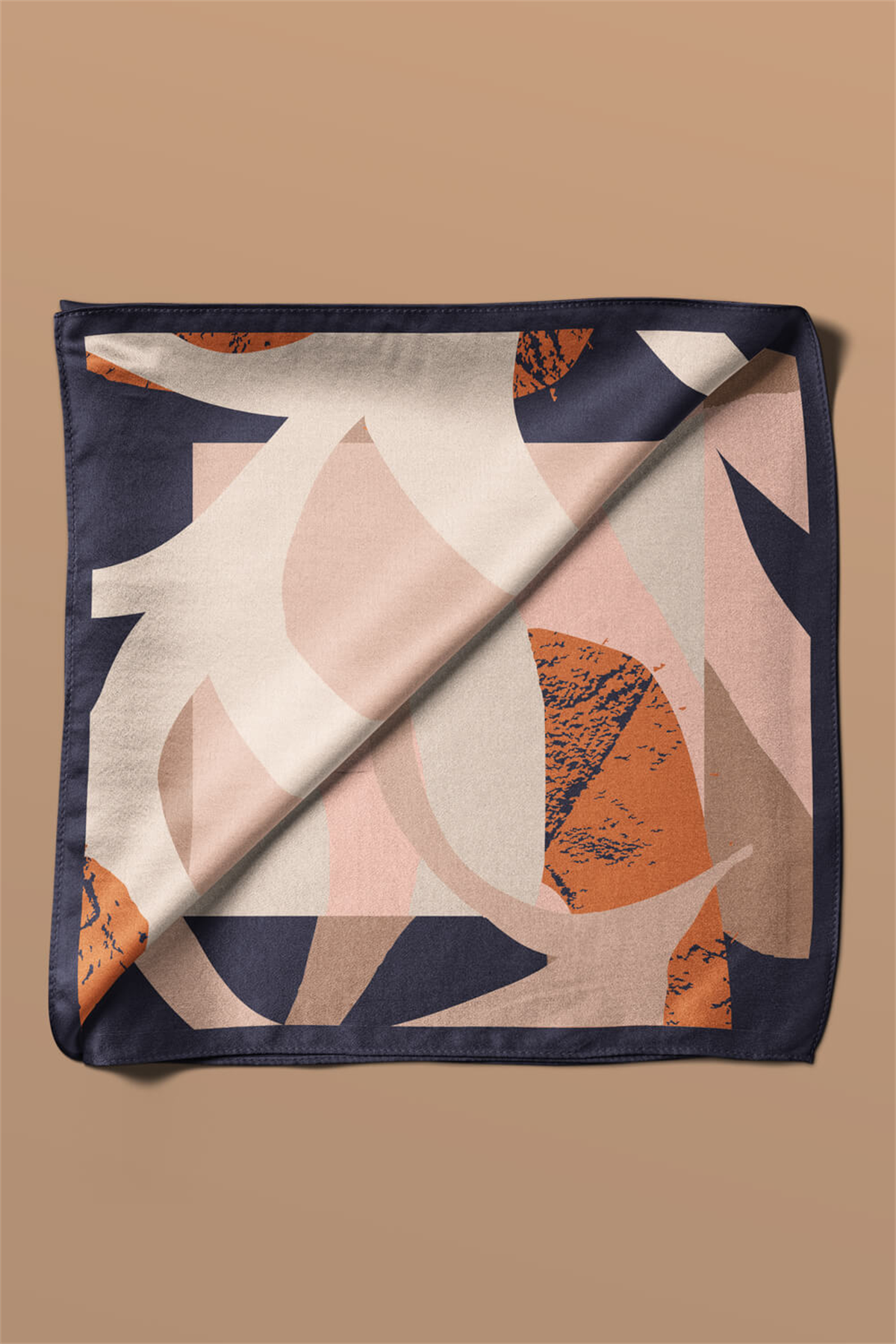 Saten İpek Kaplan Desenli Kadın Bandana