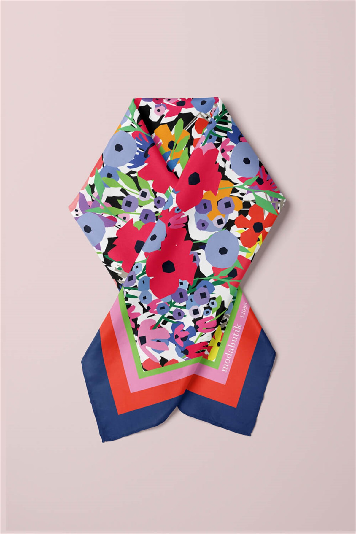 Violla Y52 MODERN ÇİÇEKLİ TASARIM BANDANA DG12089