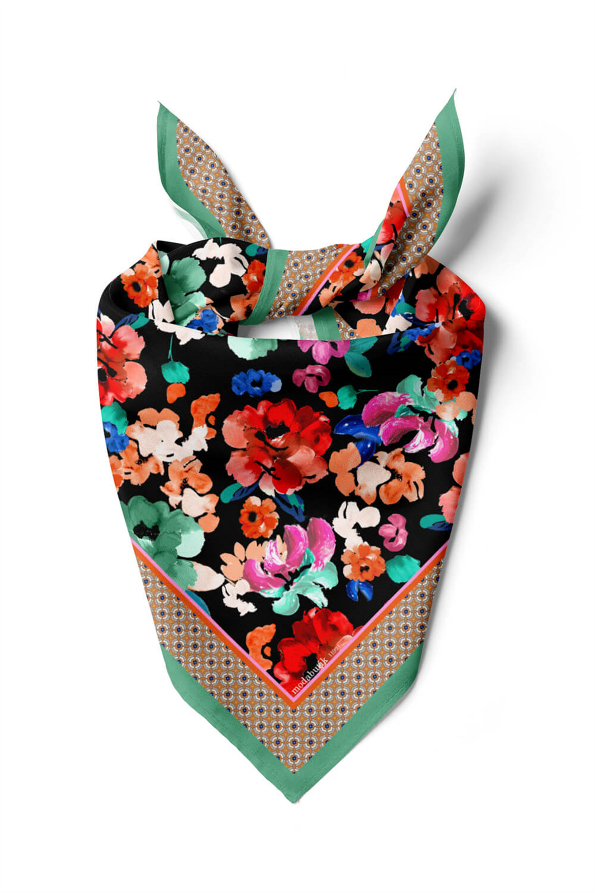 F82 WATERCOLOR FLOWERS BANDANA  DG11991