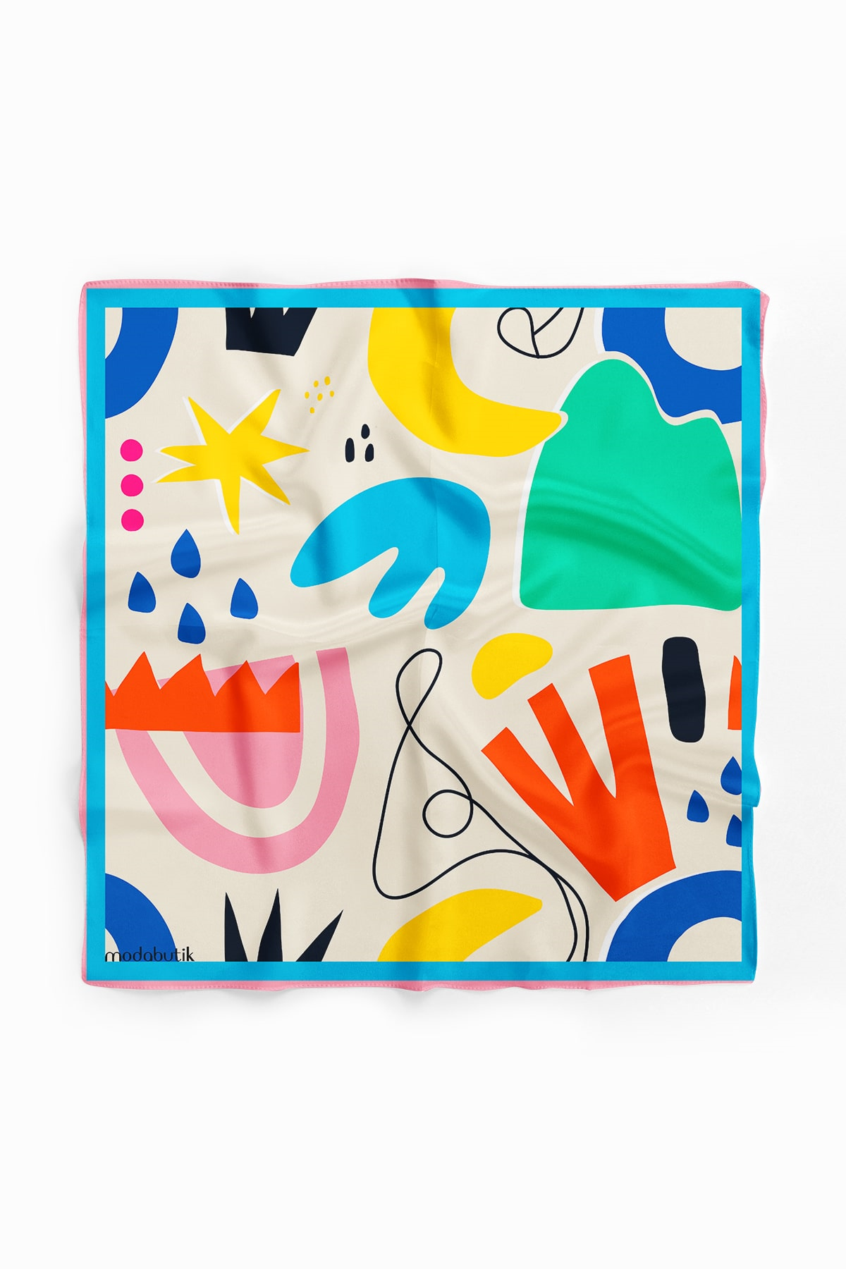 B28 Modabutik Geometri Deseni Bandana