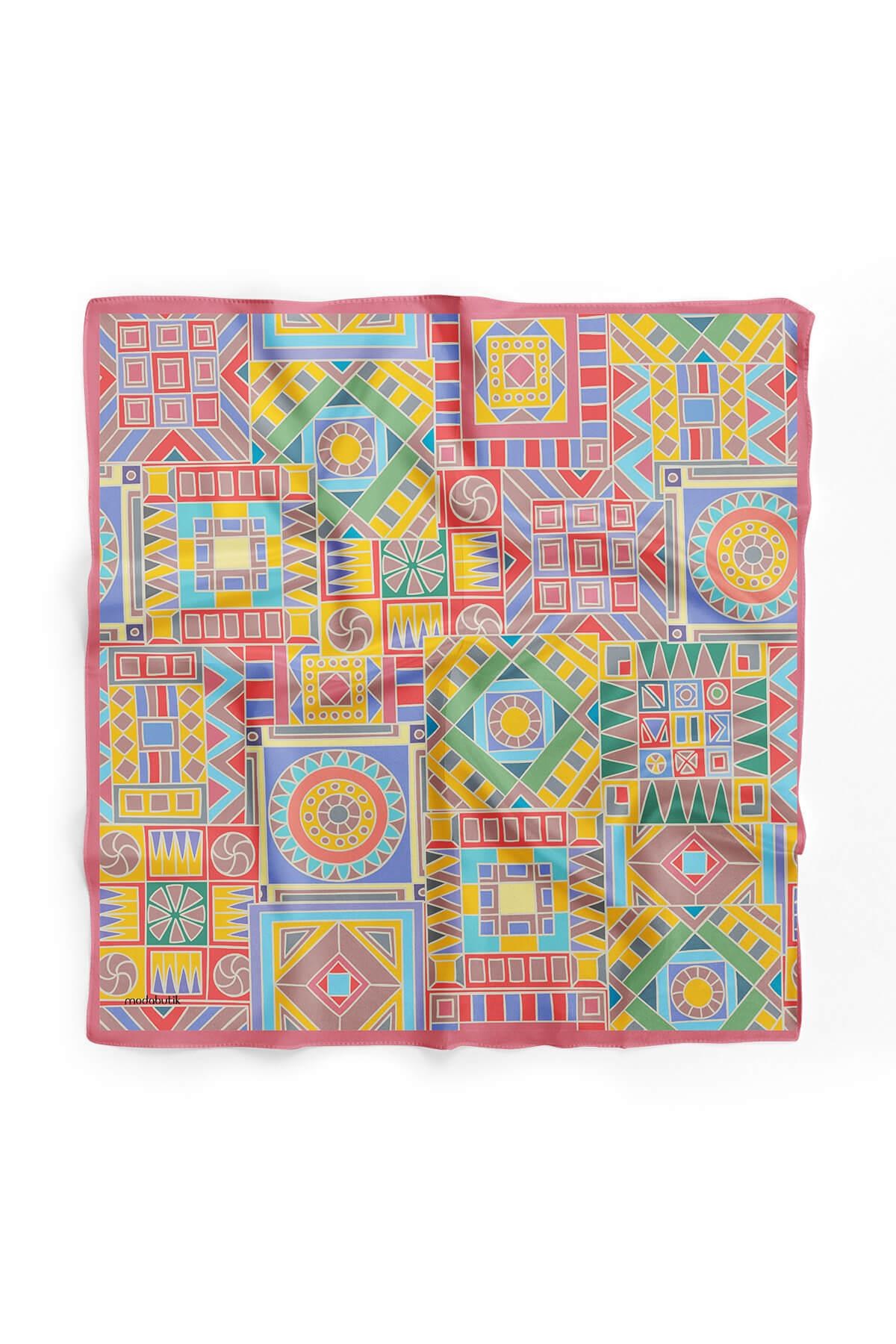 C3 Violla Geometrik Desenli Bandana
