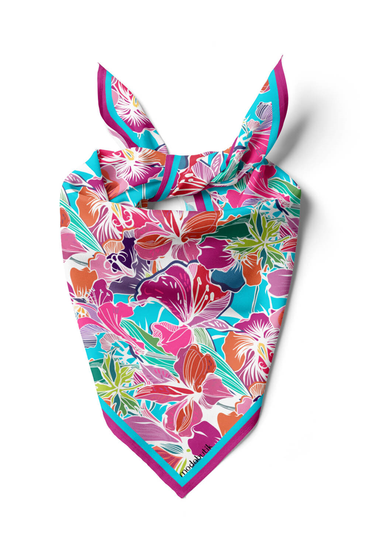 F85 Modabutik Çiçek Desenli Bandana