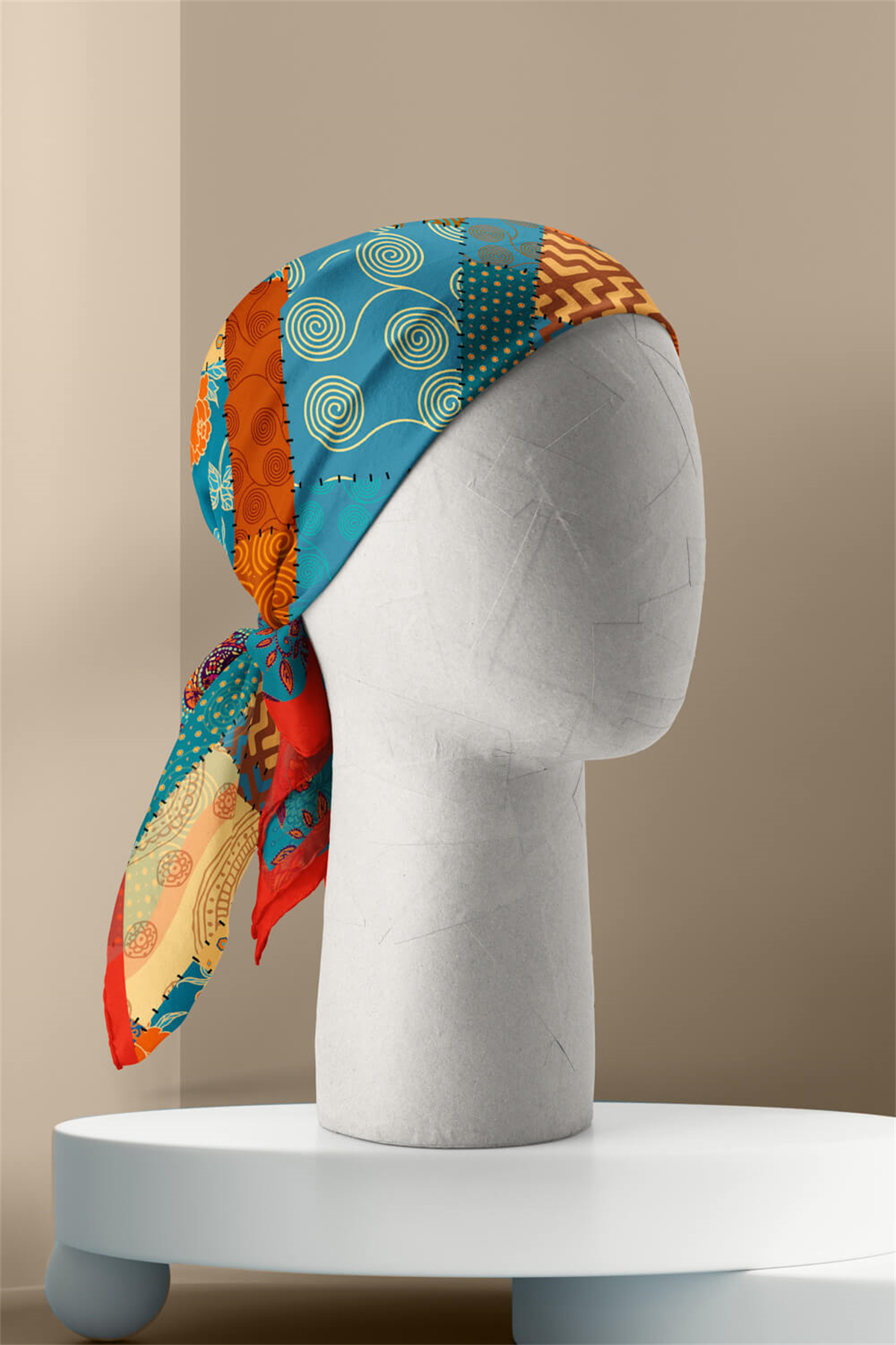 C2 ETNIK ŞALLI BANDANA DG12097