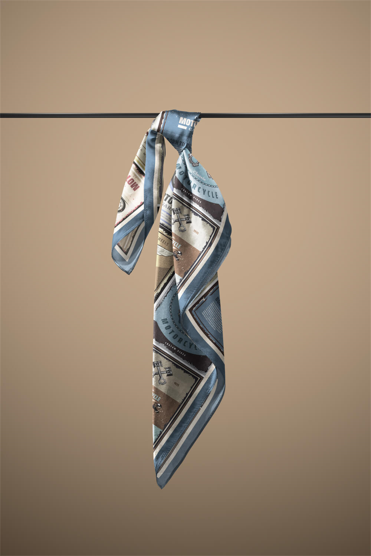 H7 Modabutik Motorcycle Desenli Bandana