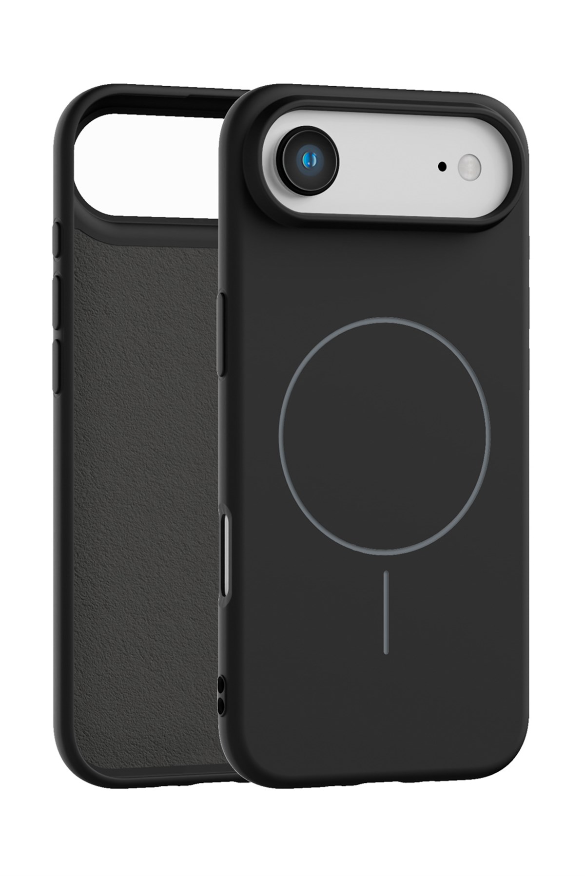 iPhone Air Uyumlu İçi Kadife Magsafe Wireless Şarj Özellikli Siyah Renkli Telefon Kılıfı