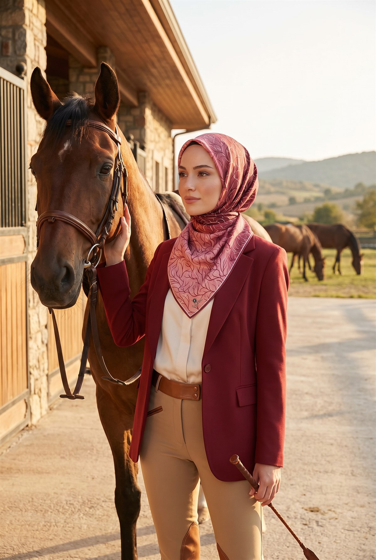 %100 Twill İpek Degrade Desenli Gül Kurusu Renkli 90x90 Eşarp Dikim Şekli : El Dikişi