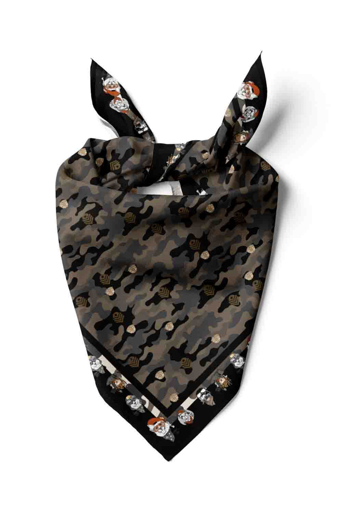 D5 Modabutik Köpek Bandanası Siyah 50x50