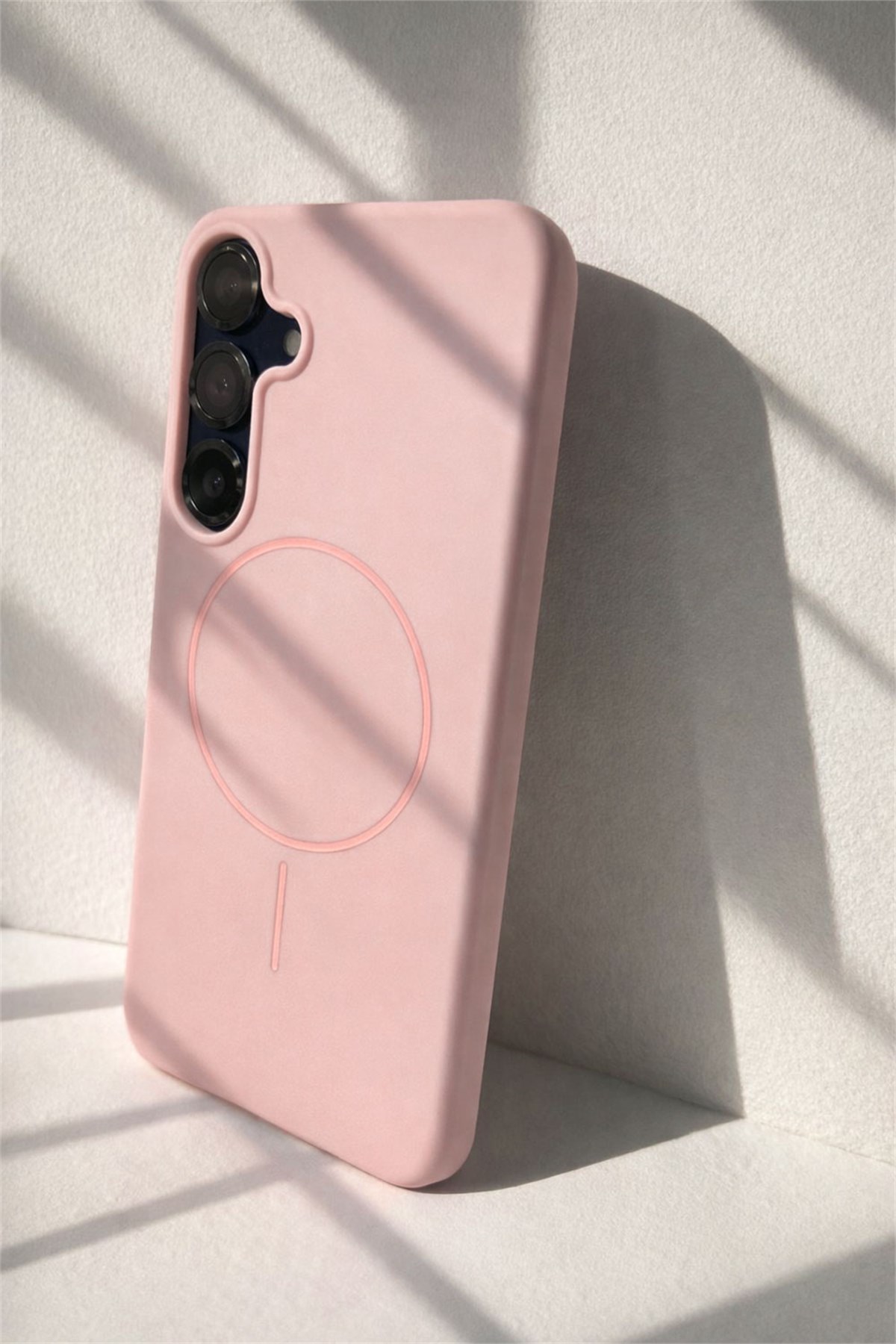 Samsung Galaxy S24 Plus Kılıf – İçi Kadife – MagSafe Uyumlu – Pembe Renk – Telefon Kılıfı