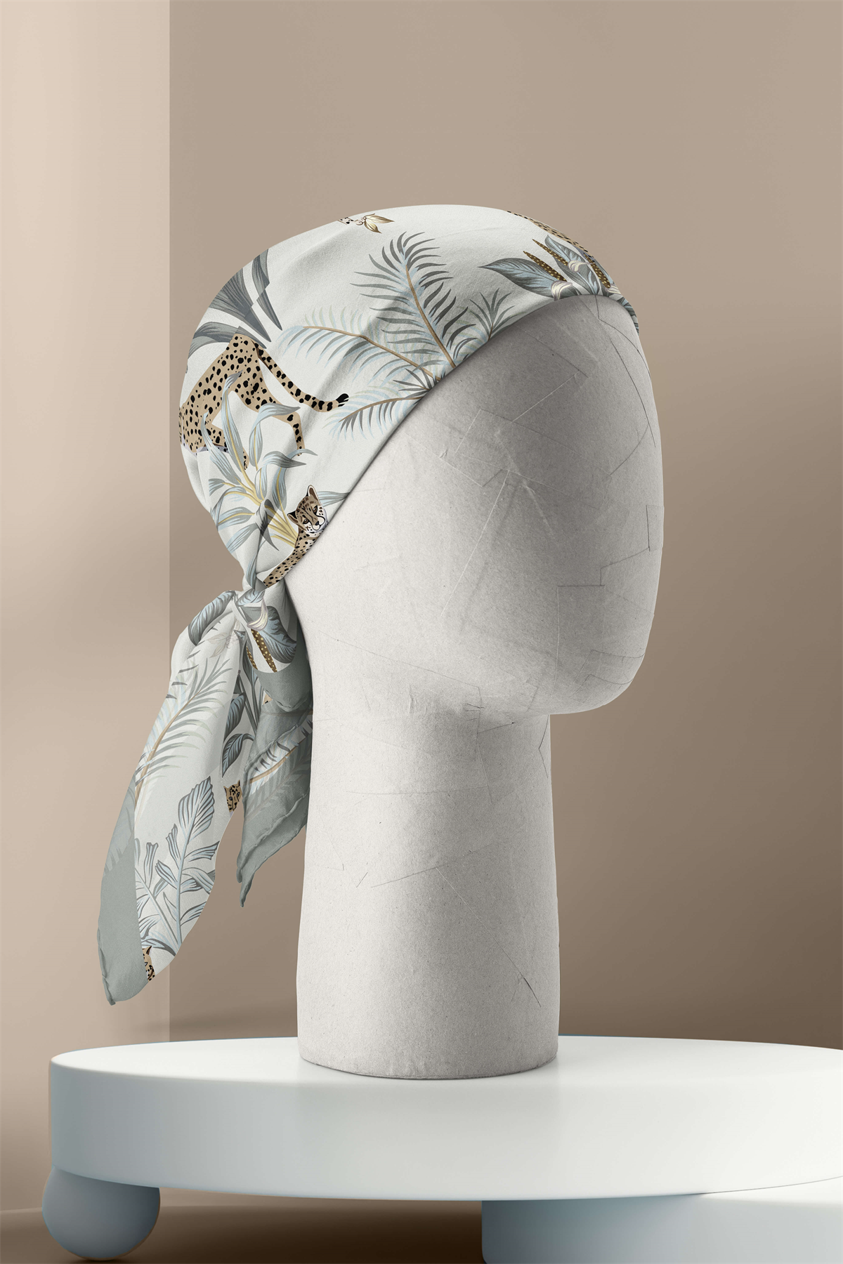 F110 Modabutik Leopar Hayvanı Desenli Bandana