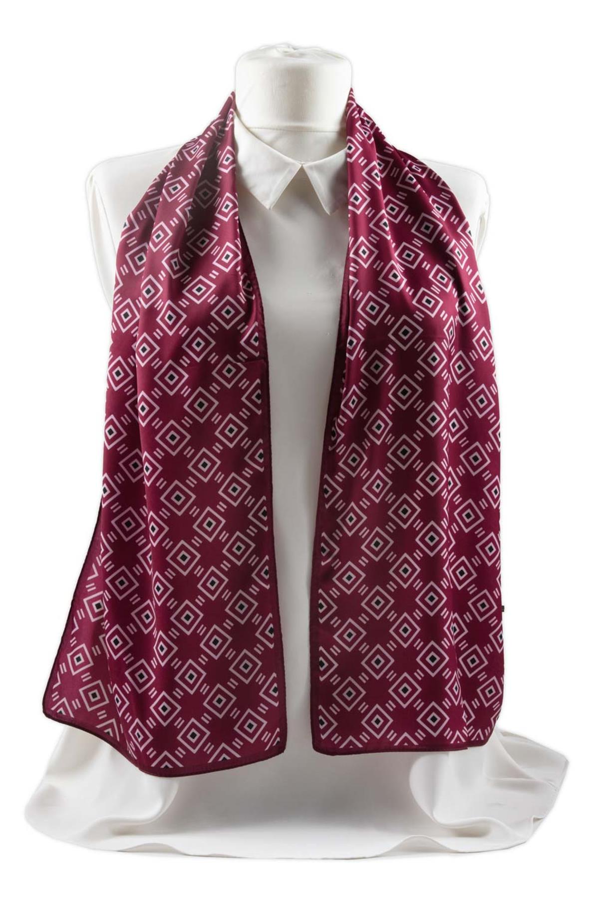 I10 Geometrik Desenli Fular 30x140