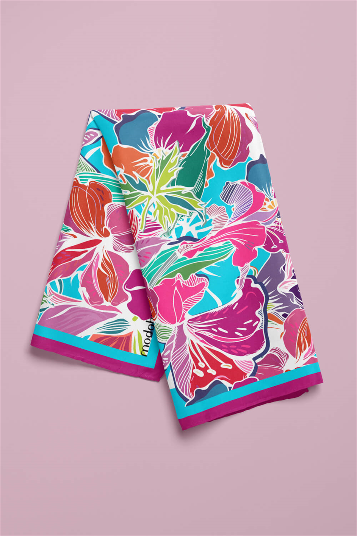 F85 Modabutik Çiçek Desenli Bandana