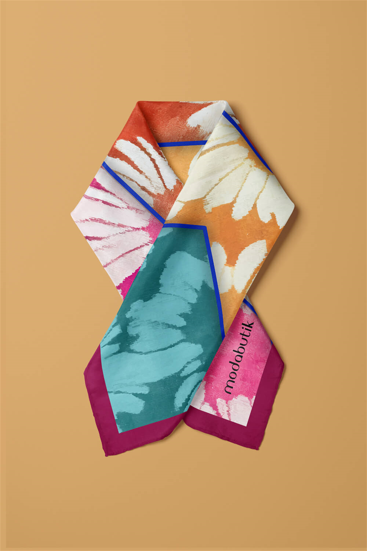 A107 Modabutik Karışık Renkli Çiçekli Bandana