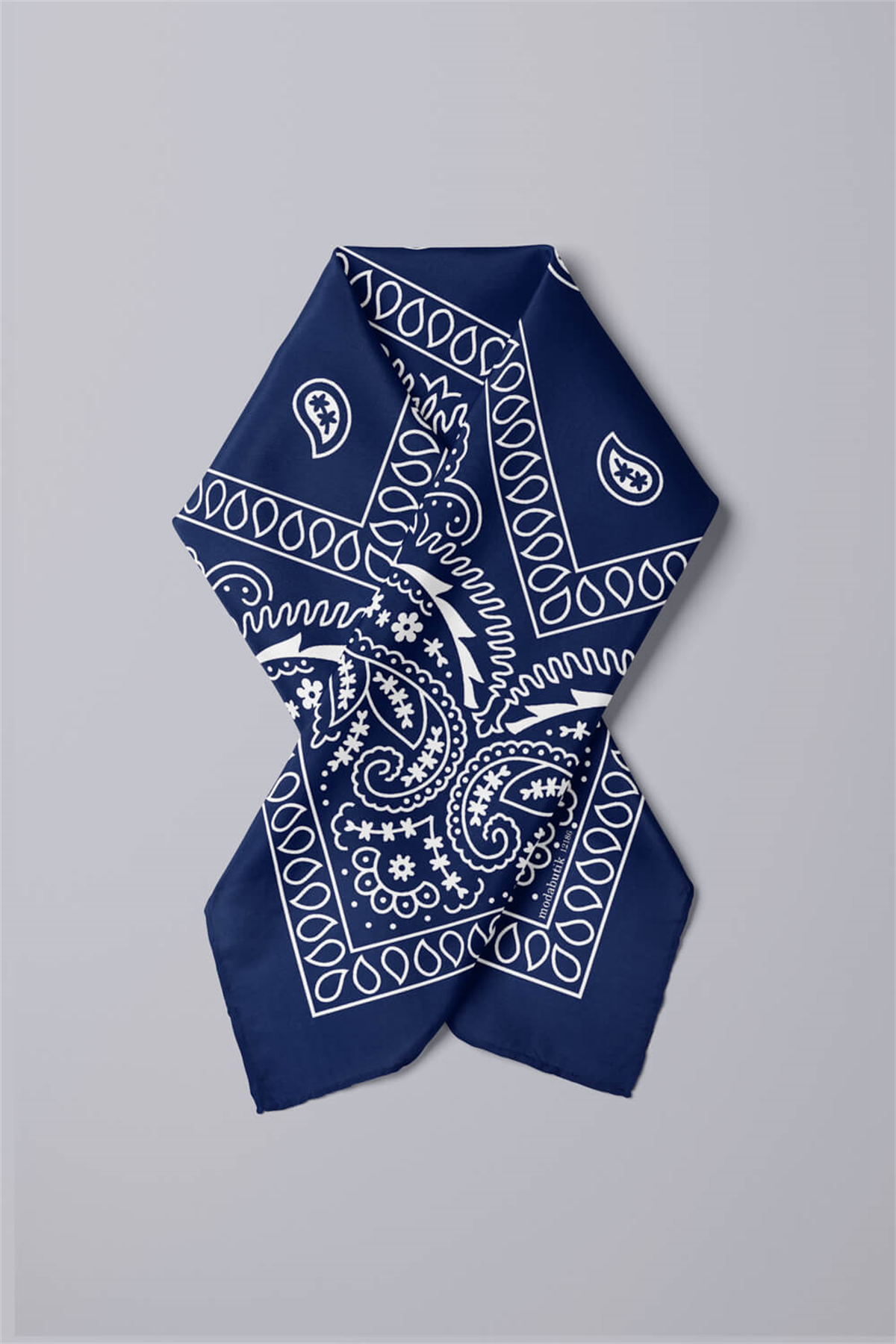 E60 NAVY BLUE ŞALLI BANDANA DG12186