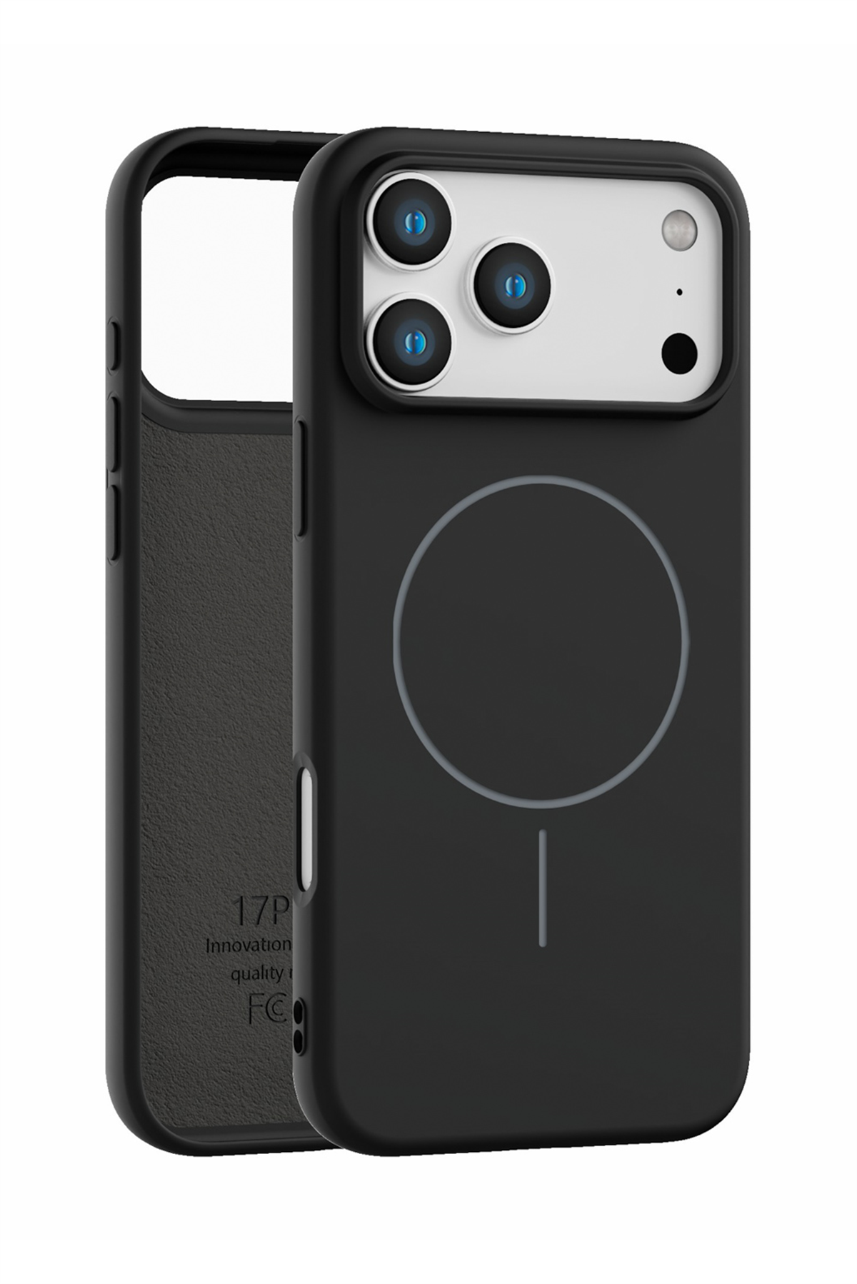 iPhone 17 Pro Max Uyumlu İçi Kadife Magsafe Wireless Şarj Özellikli Siyah Renkli Telefon Kılıfı