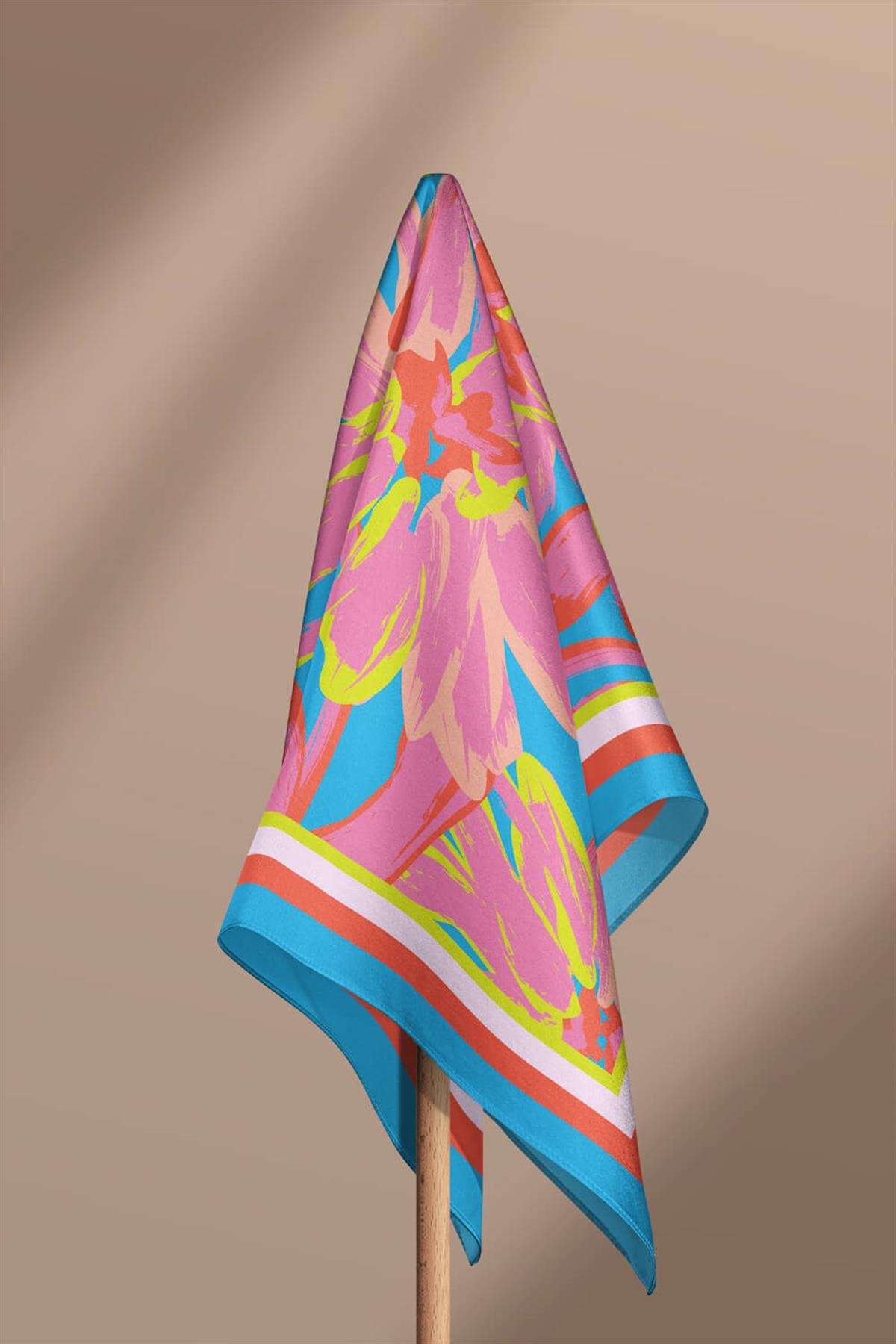 Violla WATERCOLOR FLORAL TASARIM BANDANA