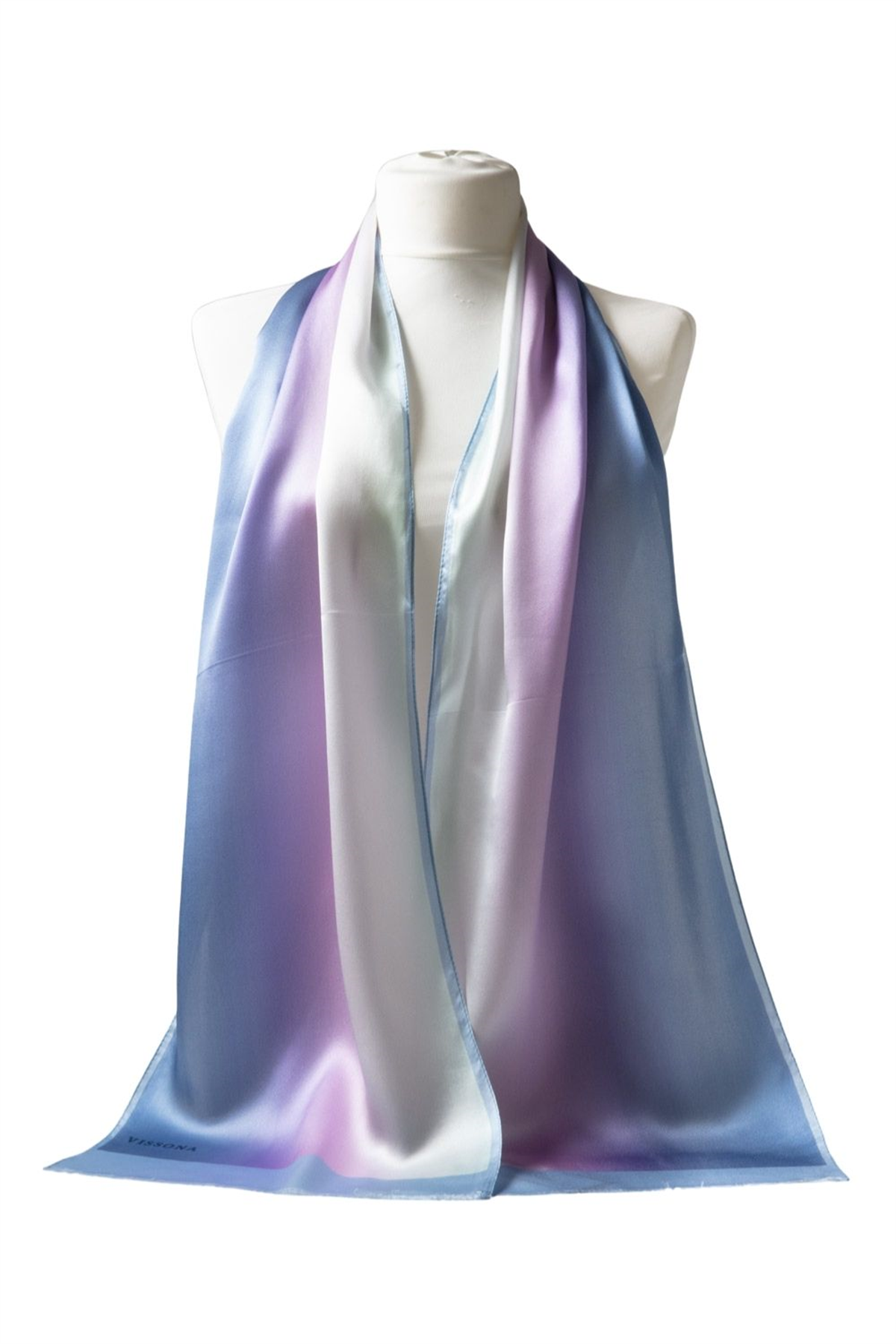 SATEN İPEK DEGRADELİ FULAR 30X170