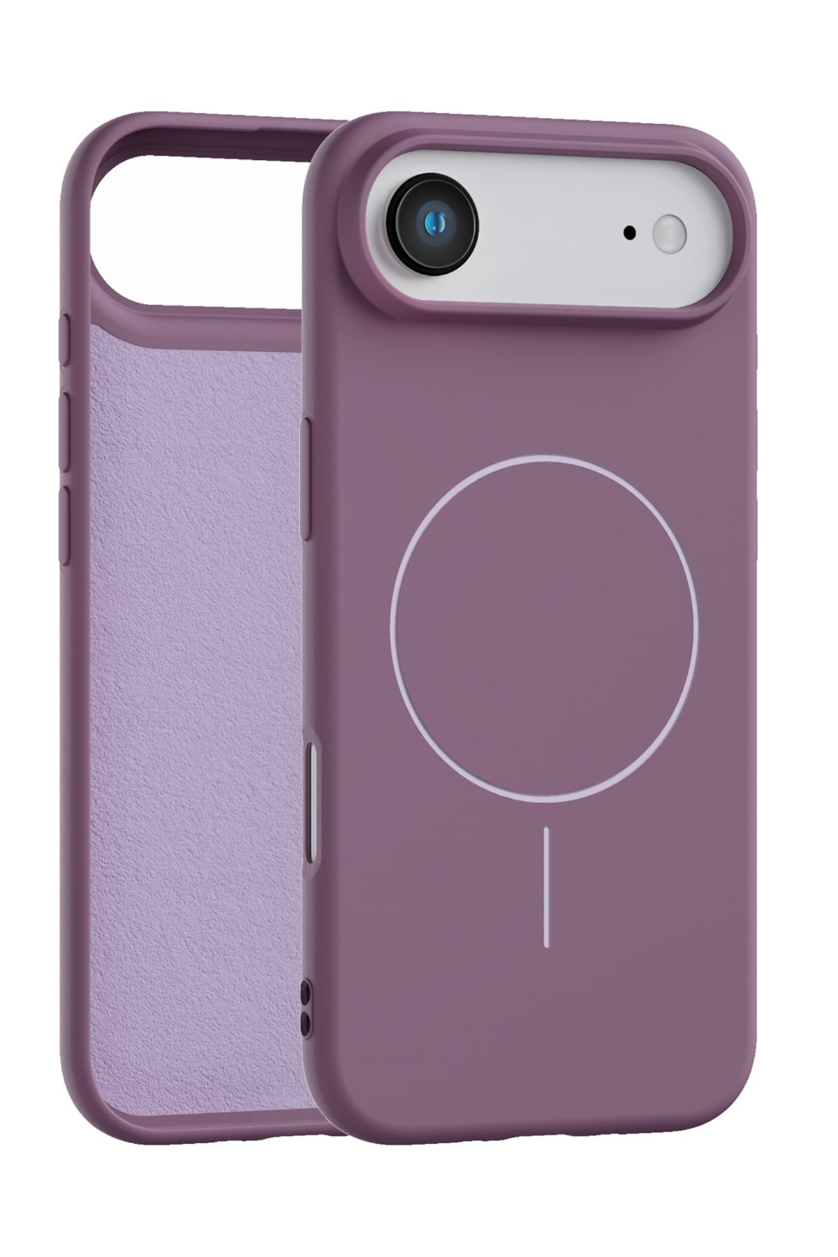 iPhone Air Uyumlu İçi Kadife Magsafe Wireless Şarj Özellikli Gül Kurusu Renkli Telefon Kılıfı