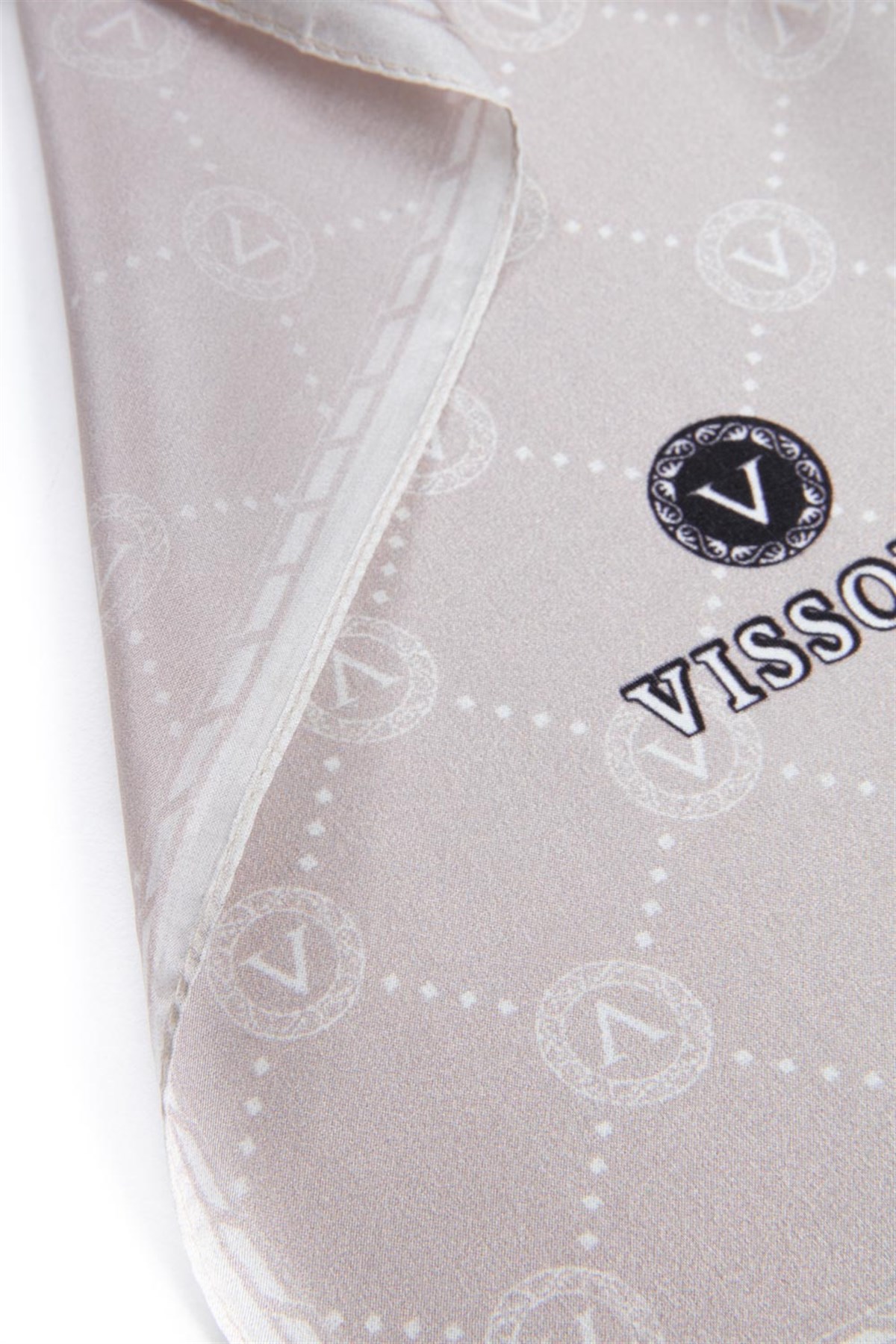 % 100 İpek V Logo Desenli Taş Renkli 90x210 Şal